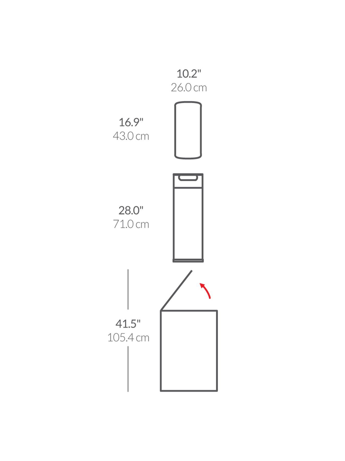 Image 7 of 7 of Simplehuman 40l Slim Touch-bar Bin, Brushed Stainless Steel