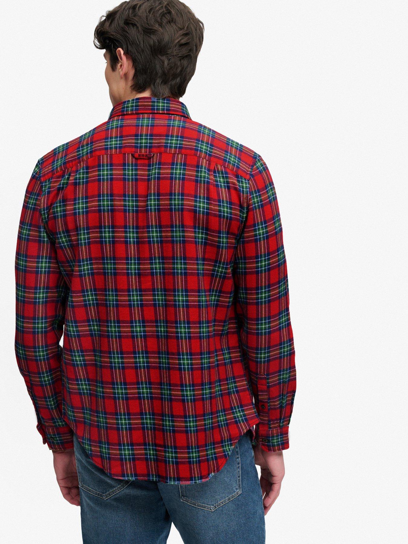Image 2 of 6 of Superdry Long Sleeve Cotton Lumberjack Shirt - Red