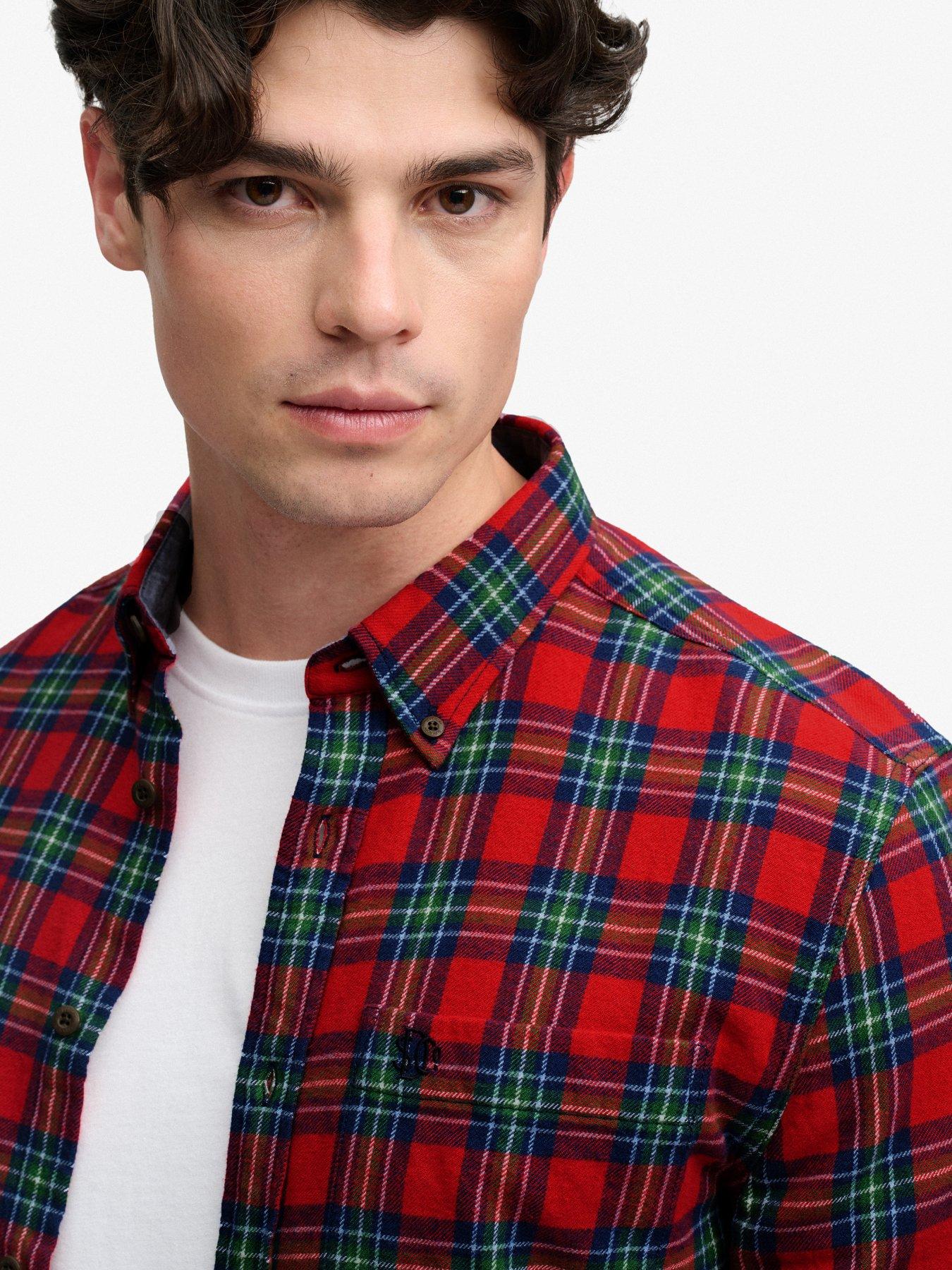 Image 5 of 6 of Superdry Long Sleeve Cotton Lumberjack Shirt - Red