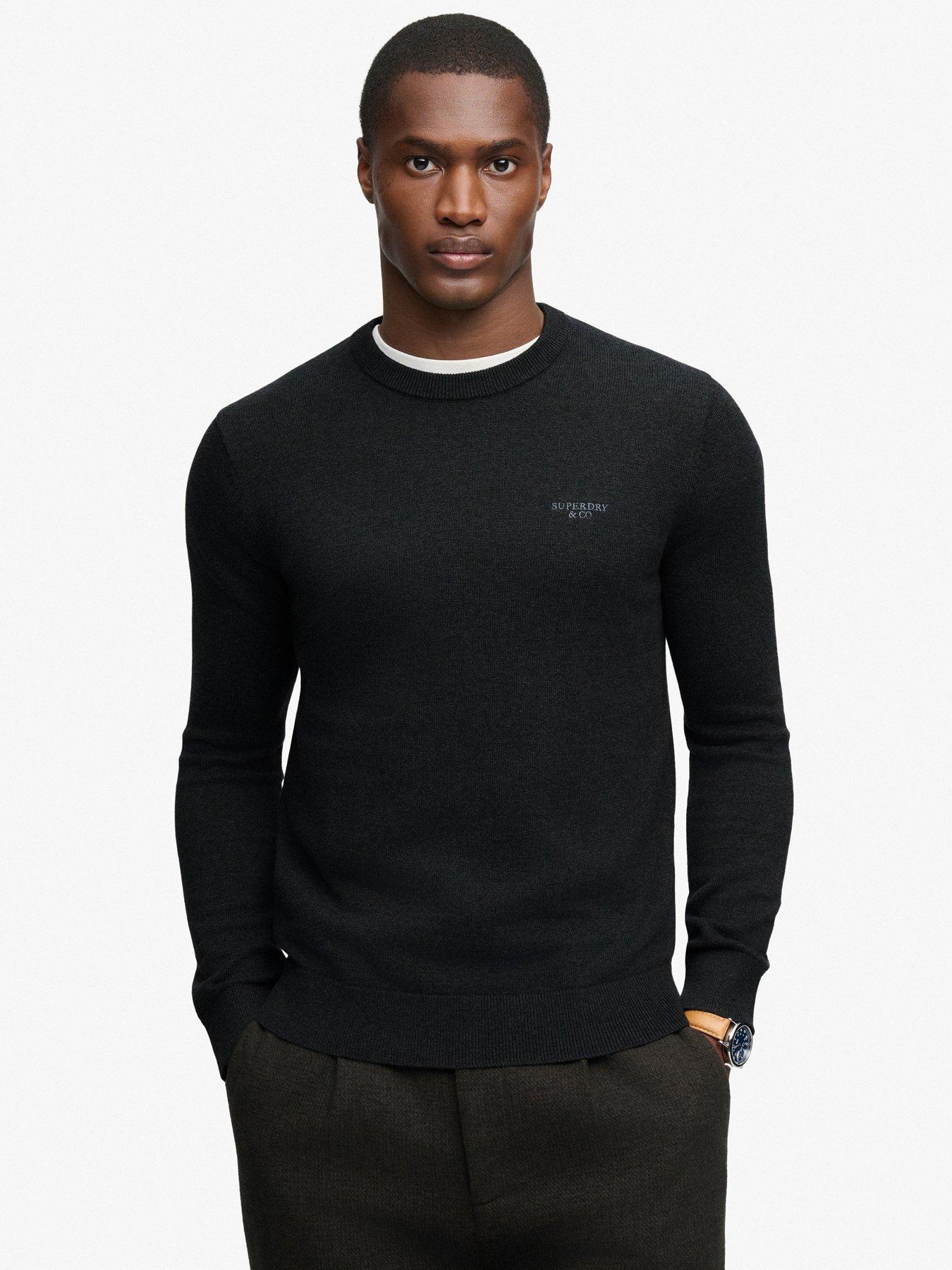 Image 1 of 7 of Superdry Superdry Prep Essential Cotton Jumper - Dark Grey