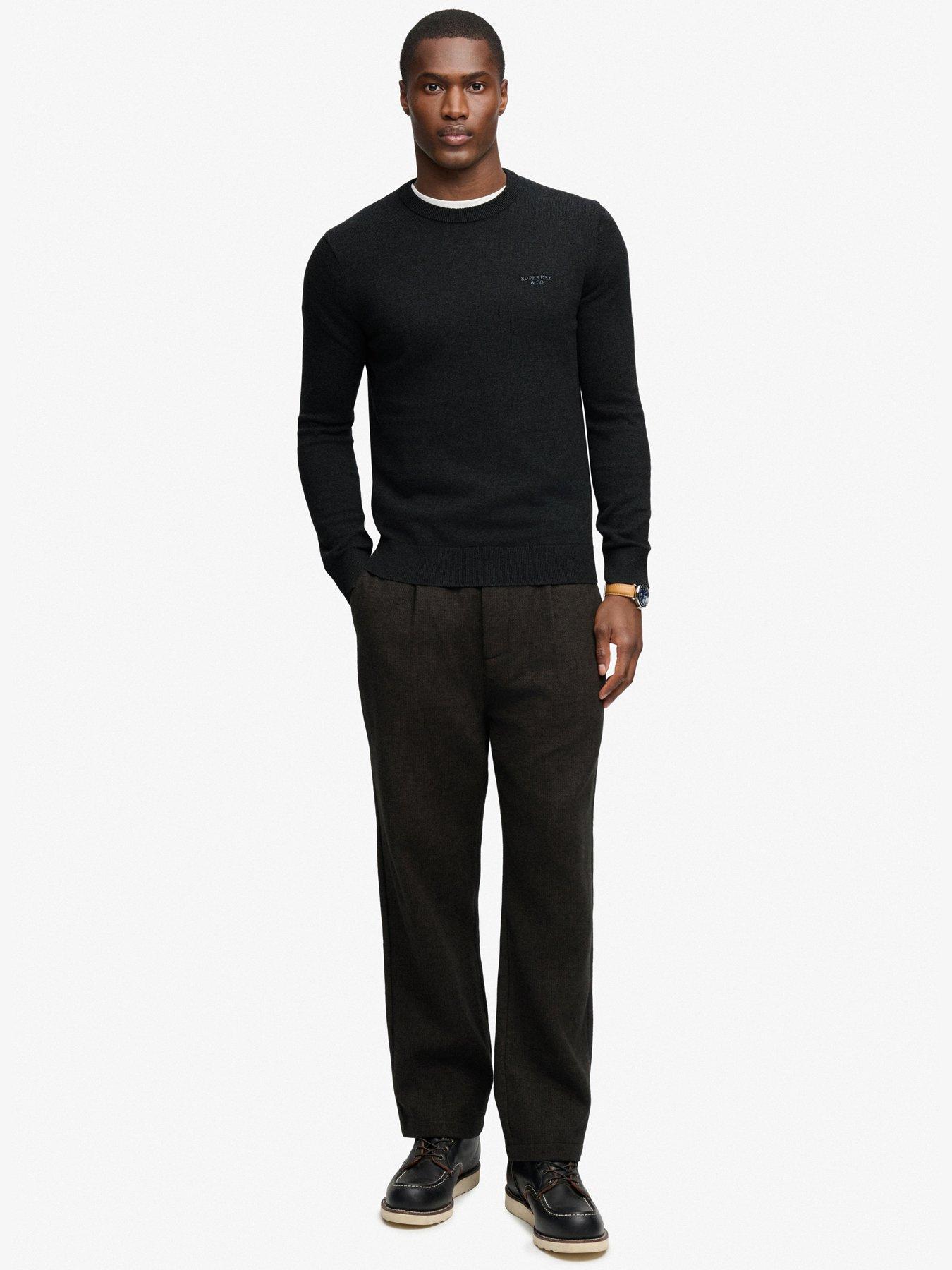 Image 3 of 7 of Superdry Superdry Prep Essential Cotton Jumper - Dark Grey