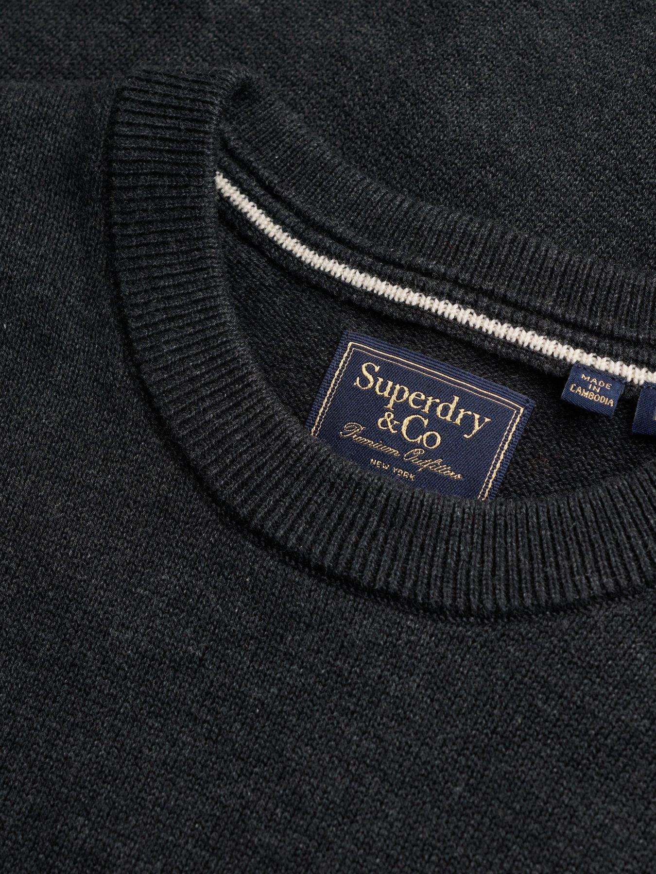 Image 6 of 7 of Superdry Superdry Prep Essential Cotton Jumper - Dark Grey