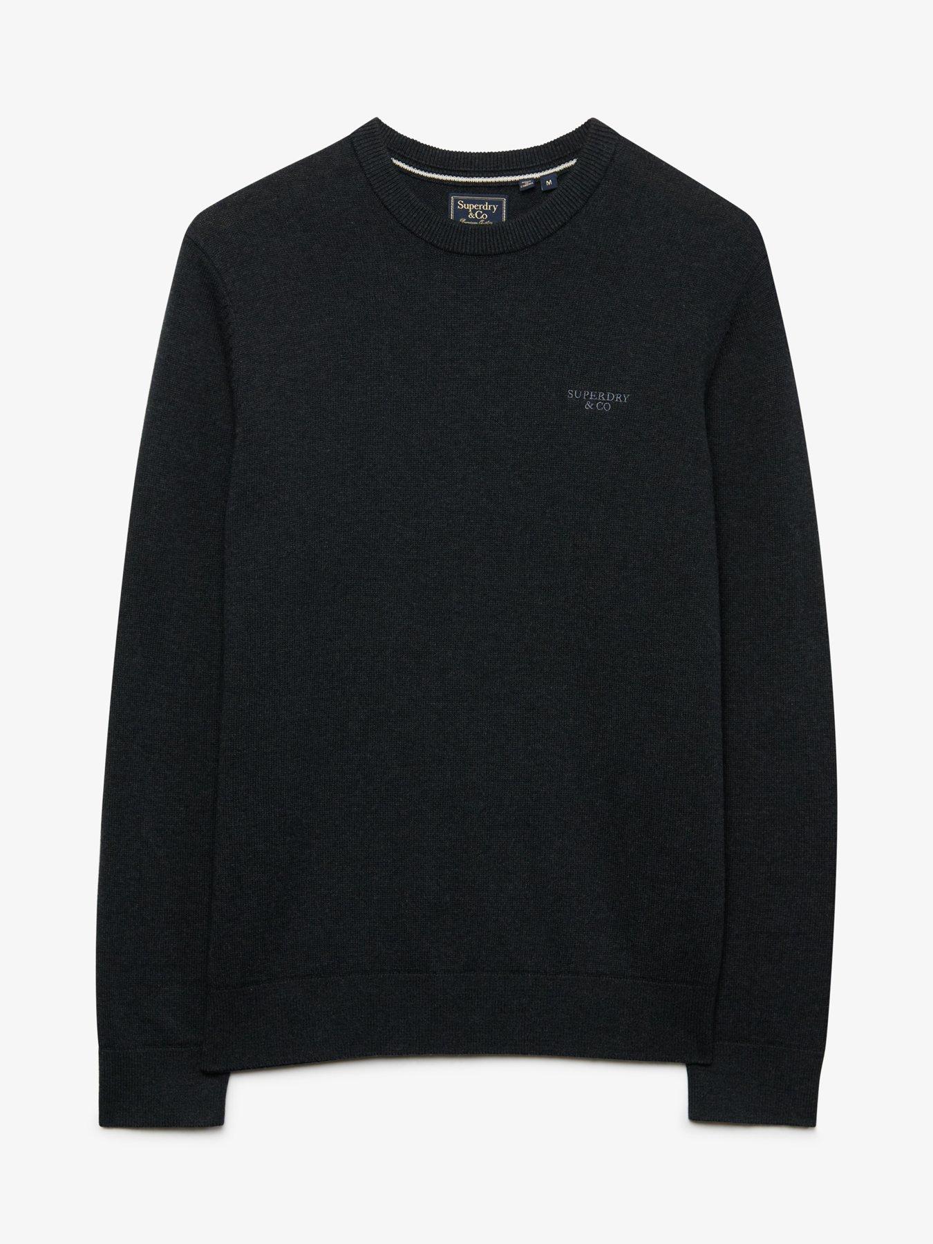 Image 7 of 7 of Superdry Superdry Prep Essential Cotton Jumper - Dark Grey