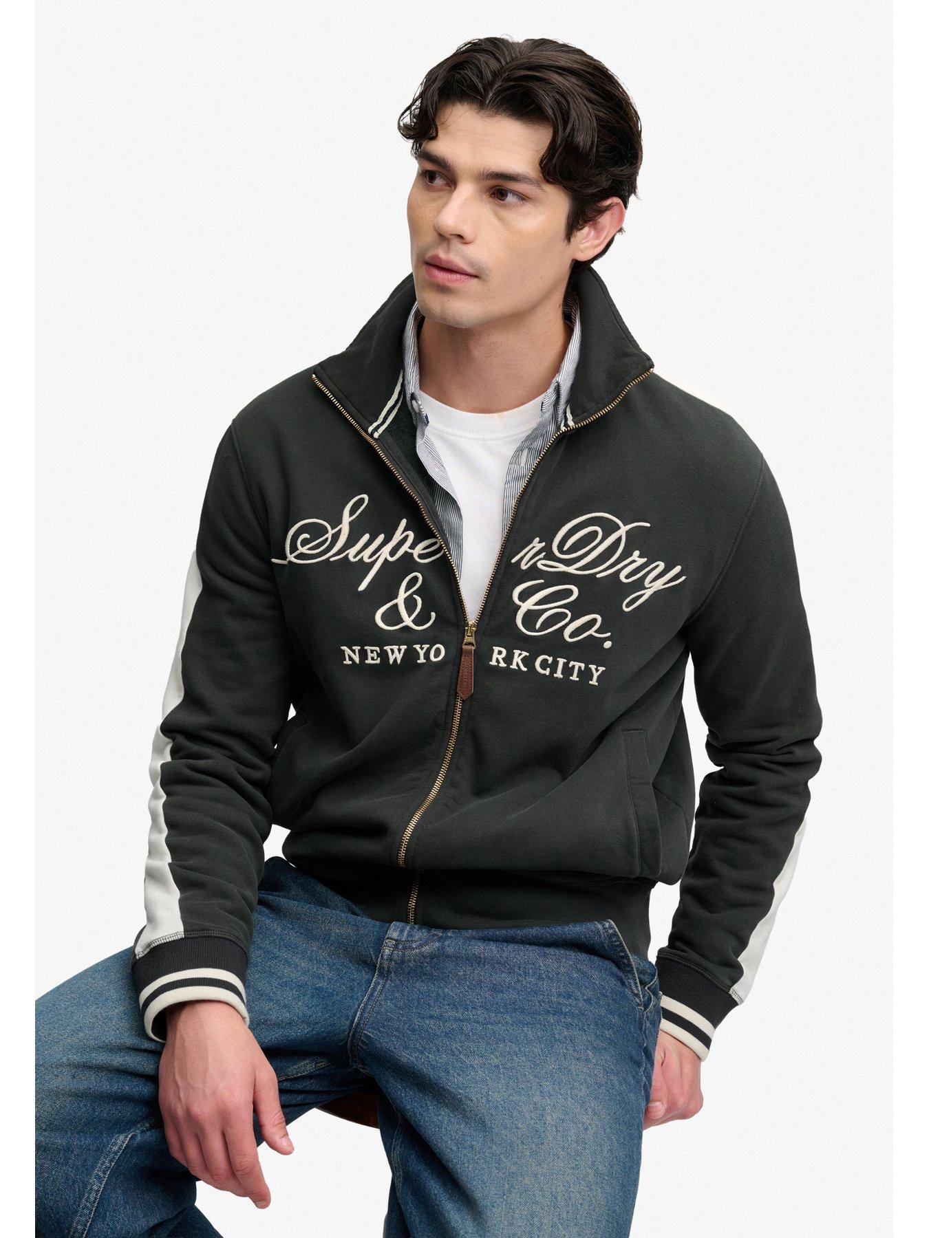 Image 3 of 6 of Superdry Superdry Company Logo Script Track Top - Black