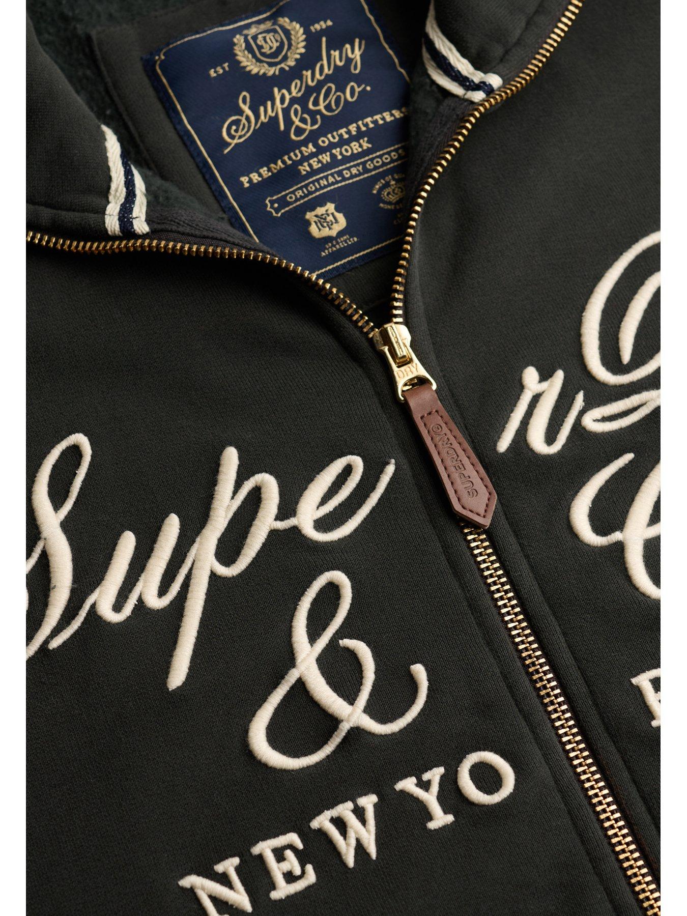 Image 5 of 6 of Superdry Superdry Company Logo Script Track Top - Black