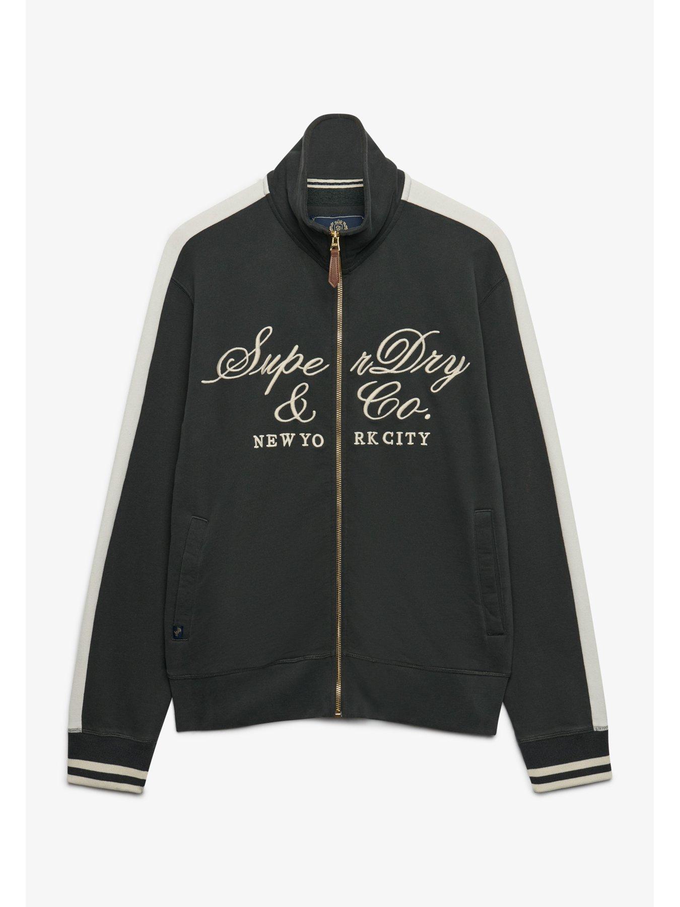 Image 6 of 6 of Superdry Superdry Company Logo Script Track Top - Black