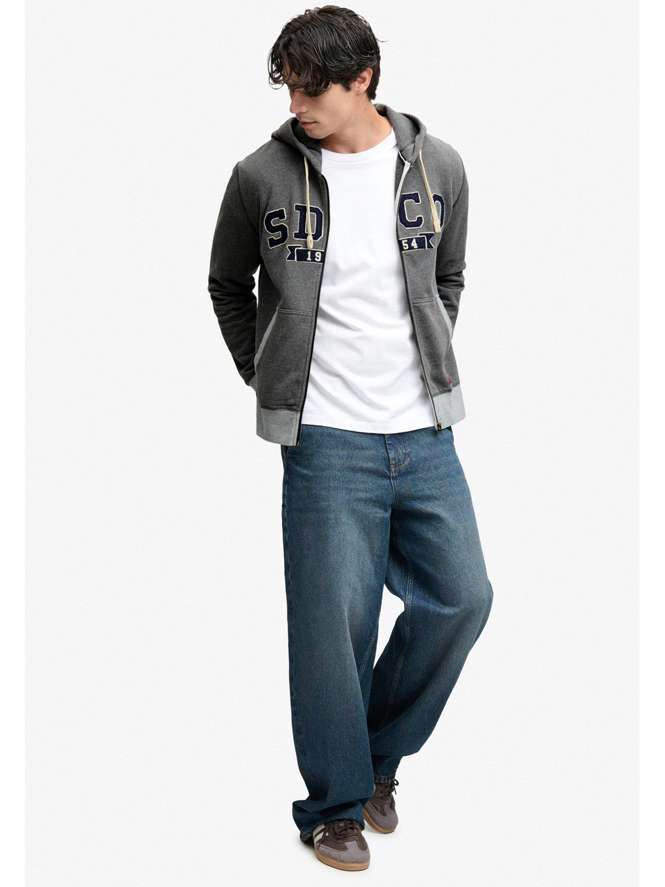 Image 3 of 7 of Superdry Superdry Sdco Zip Hoodie - Grey