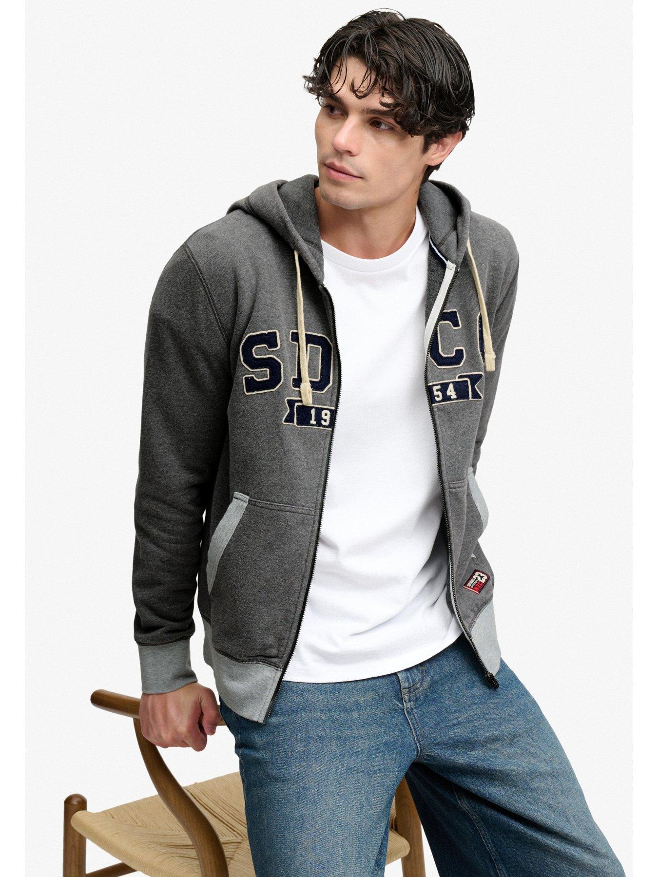 Image 4 of 7 of Superdry Superdry Sdco Zip Hoodie - Grey