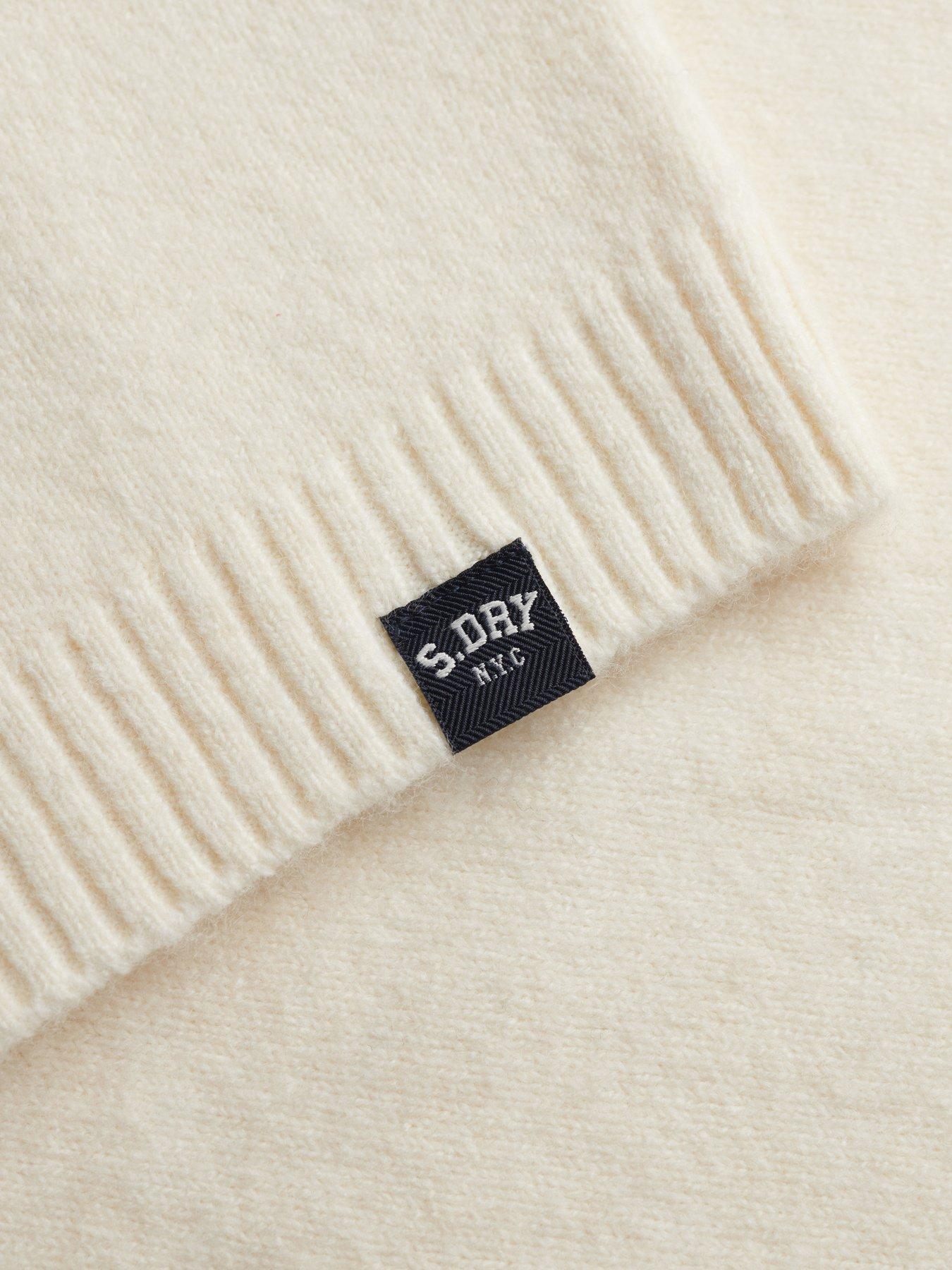Image 6 of 6 of Superdry Superdry Bardot Knitted Jumper - Off White