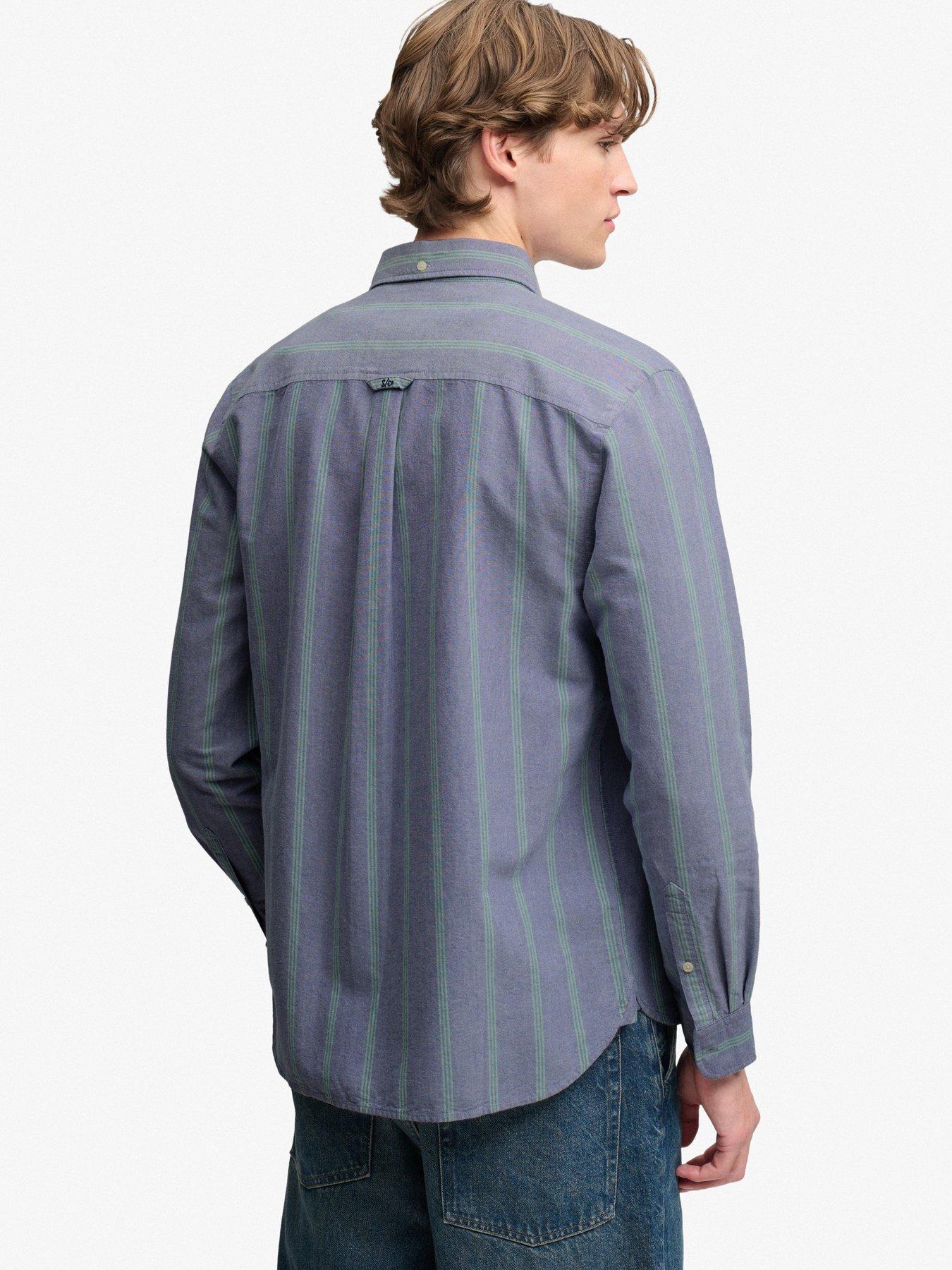 Image 2 of 6 of Superdry Preppy Oxford Long Sleeve Shirt - Navy