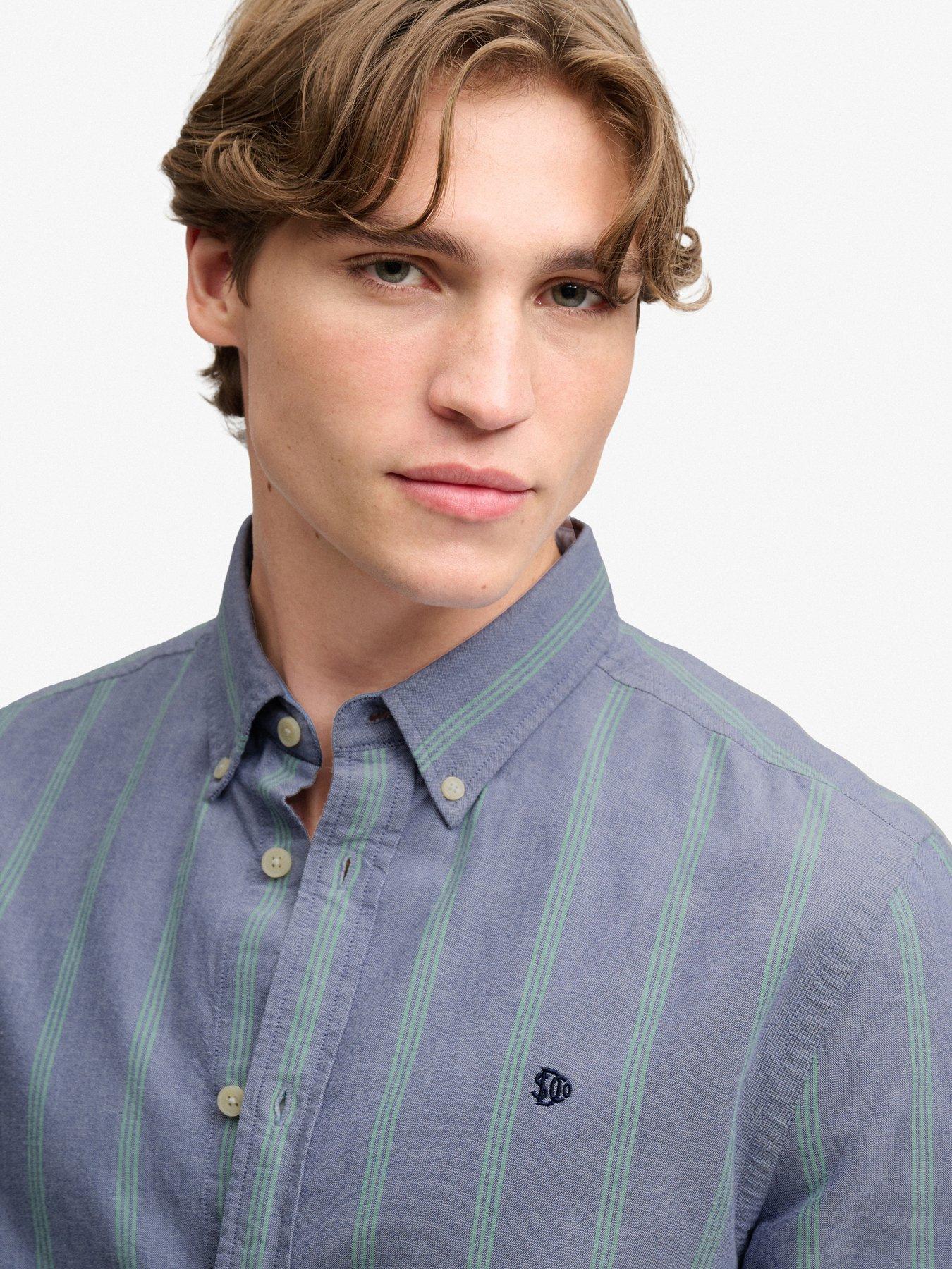 Image 5 of 6 of Superdry Preppy Oxford Long Sleeve Shirt - Navy