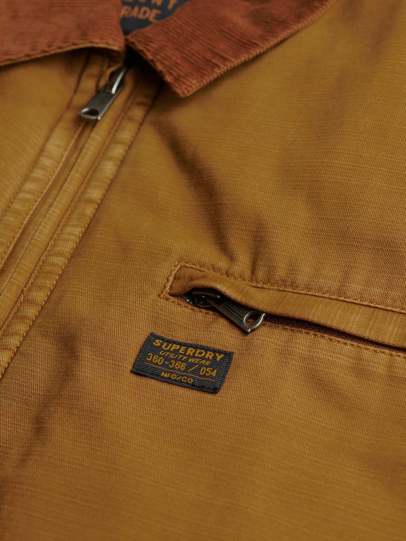 Image 5 of 5 of Superdry Mens Workwear Ranch Lightly Padded Zip Jacket - Brown