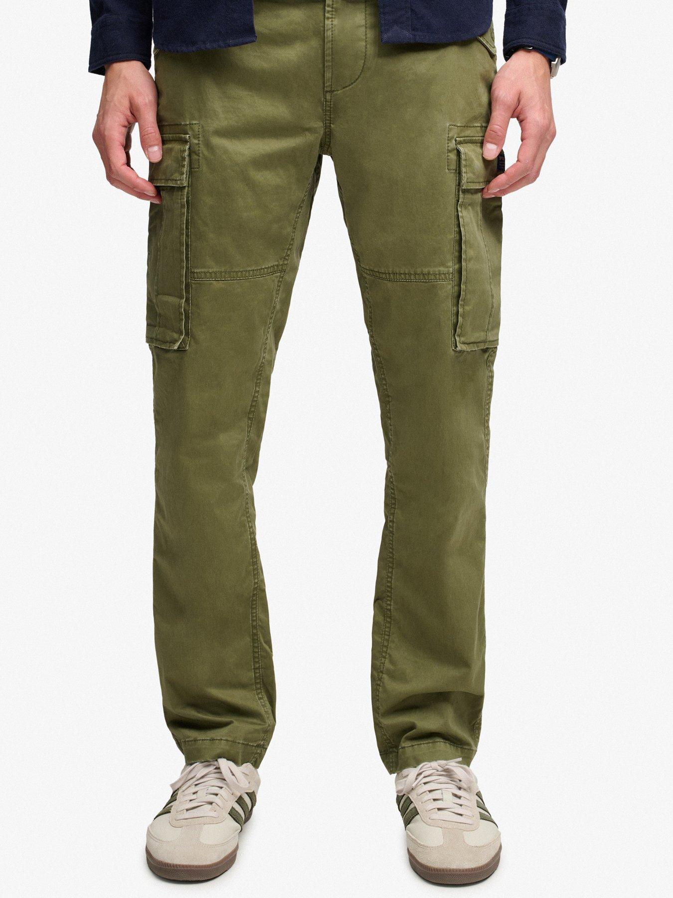 Image 1 of 6 of Superdry Mens Slim Taper Stretch Cargo Trousers - Green