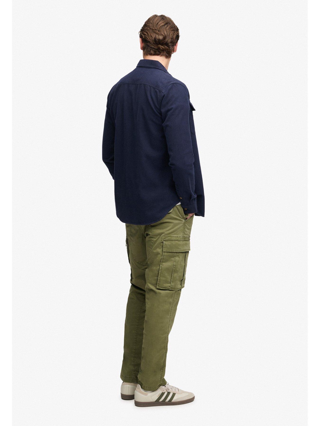 Image 4 of 6 of Superdry Mens Slim Taper Stretch Cargo Trousers - Green