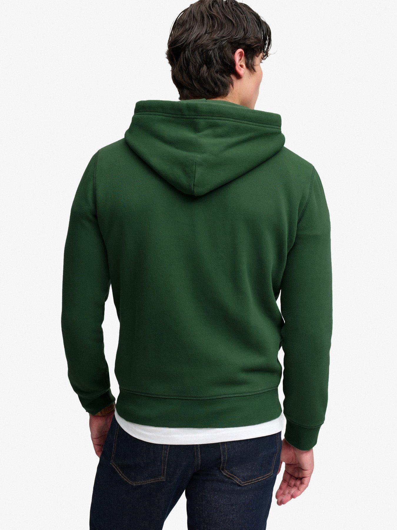 Image 2 of 6 of Superdry Superdry Outdoors Stripe Logo Hoodie - Green