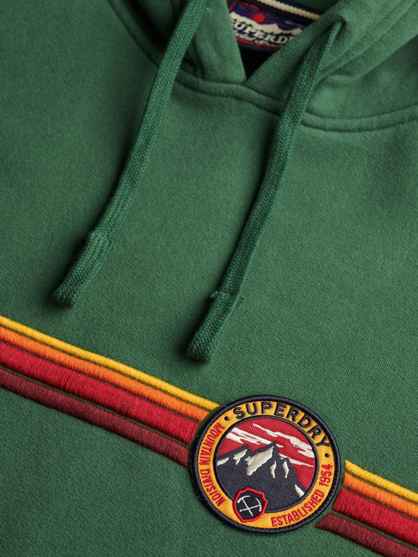 Image 6 of 6 of Superdry Superdry Outdoors Stripe Logo Hoodie - Green