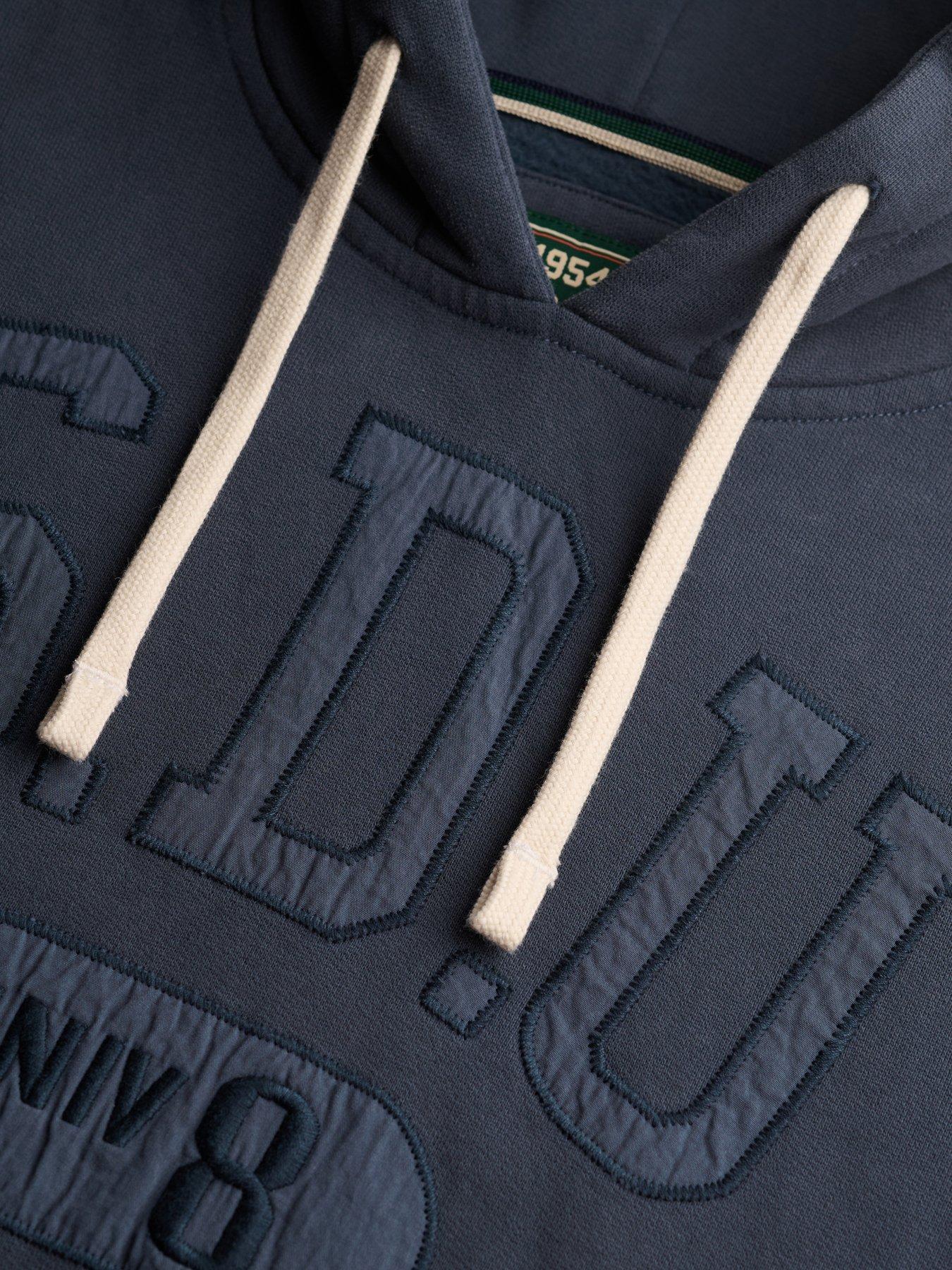 Image 6 of 6 of Superdry Superdry Tonal Applique Hoodie - Navy