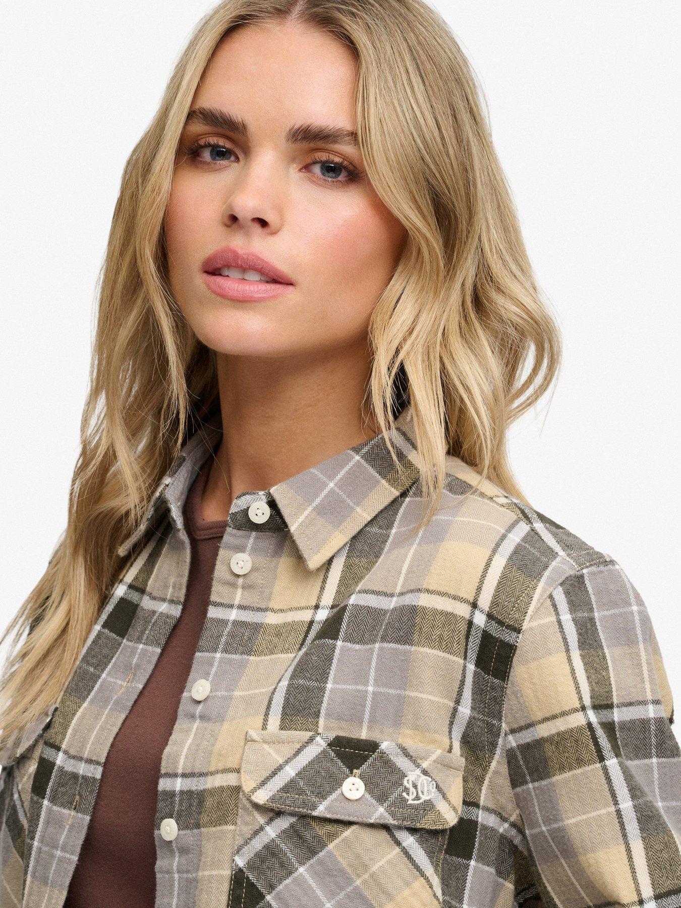 Image 5 of 6 of Superdry Superdry Lumberjack Check Flannel Shirt - Brown