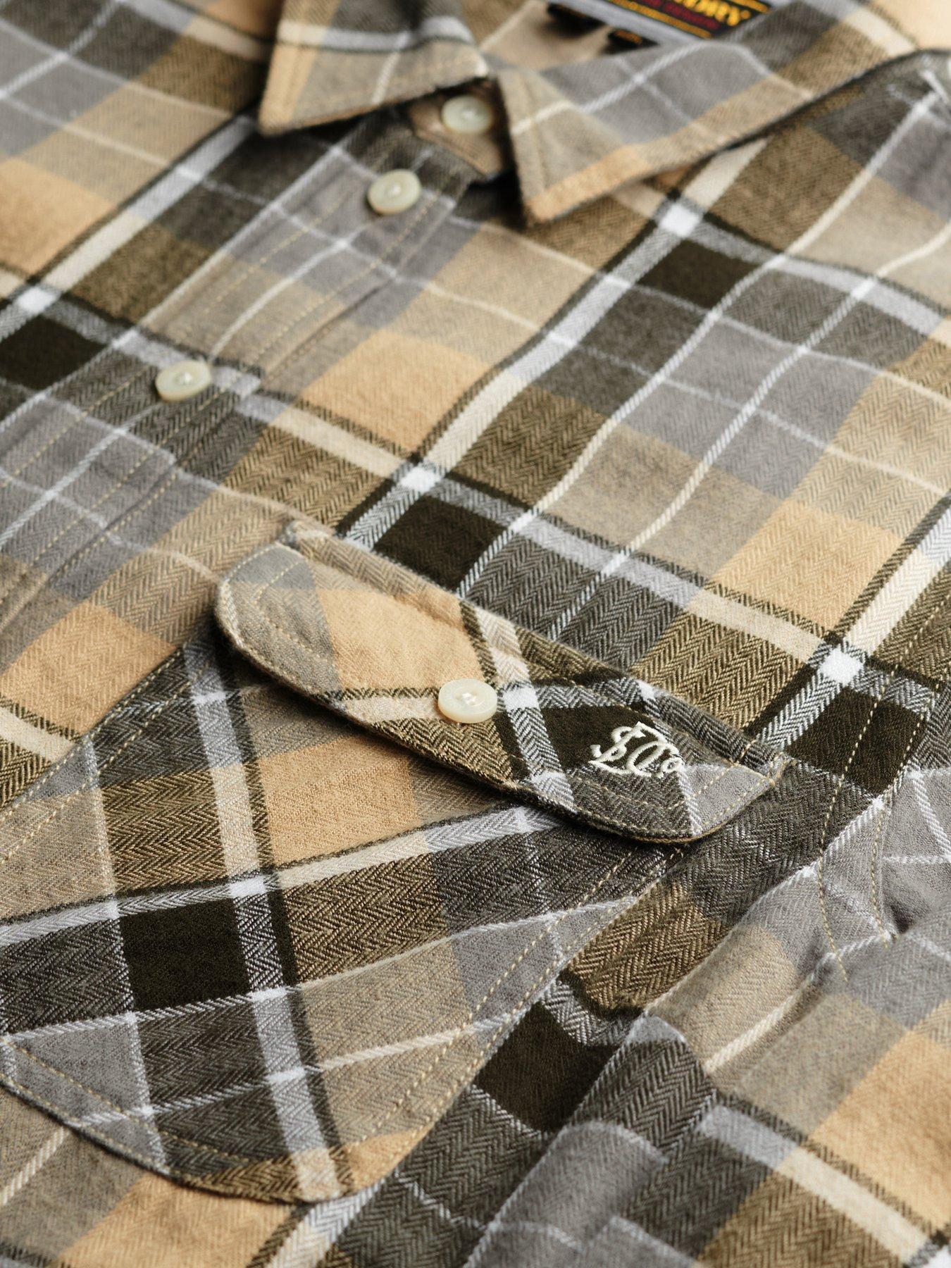 Image 6 of 6 of Superdry Superdry Lumberjack Check Flannel Shirt - Brown