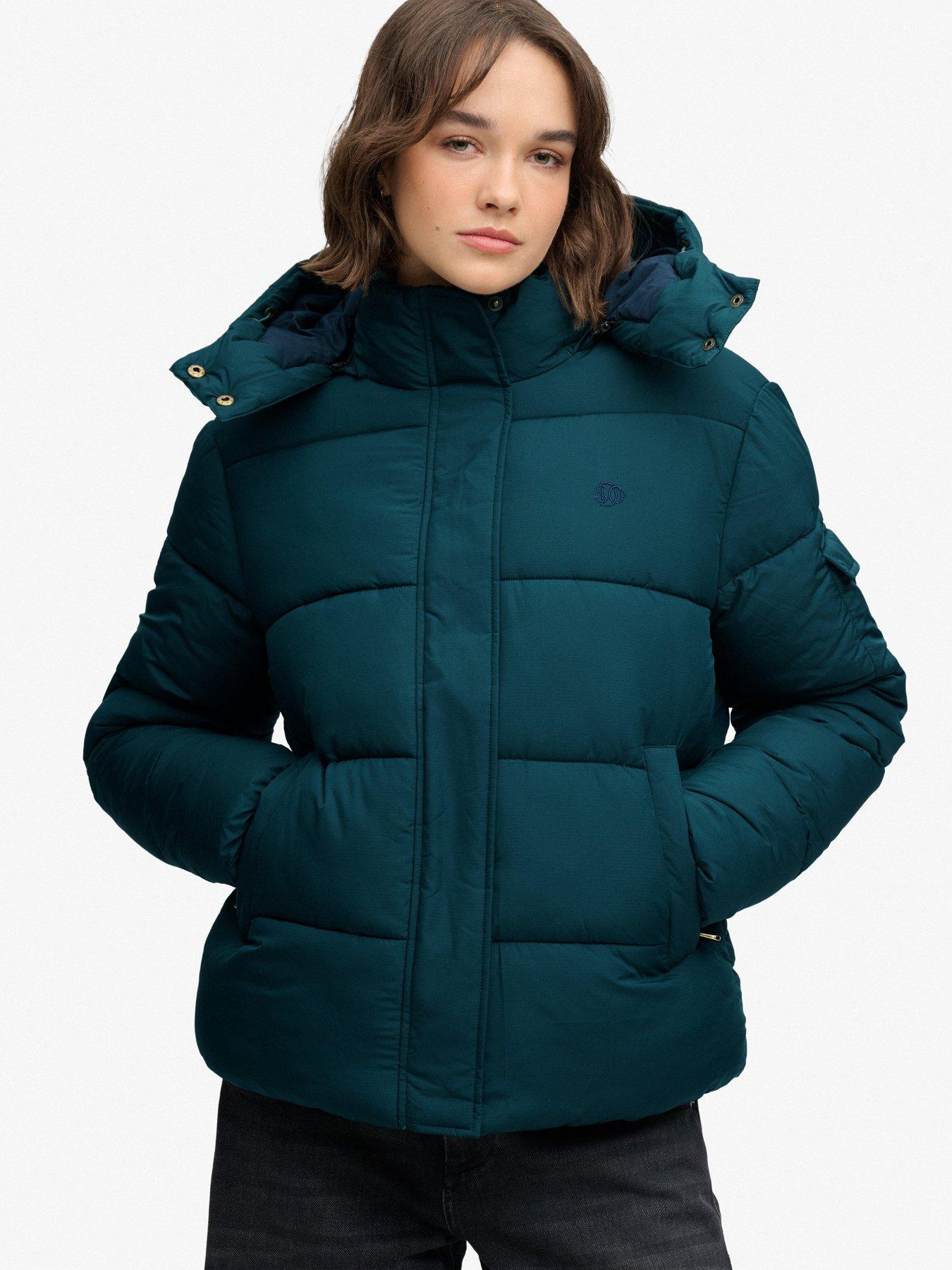 Image 5 of 7 of Superdry Superdry Premium Ripstop Puffer Jacket - Dark Green