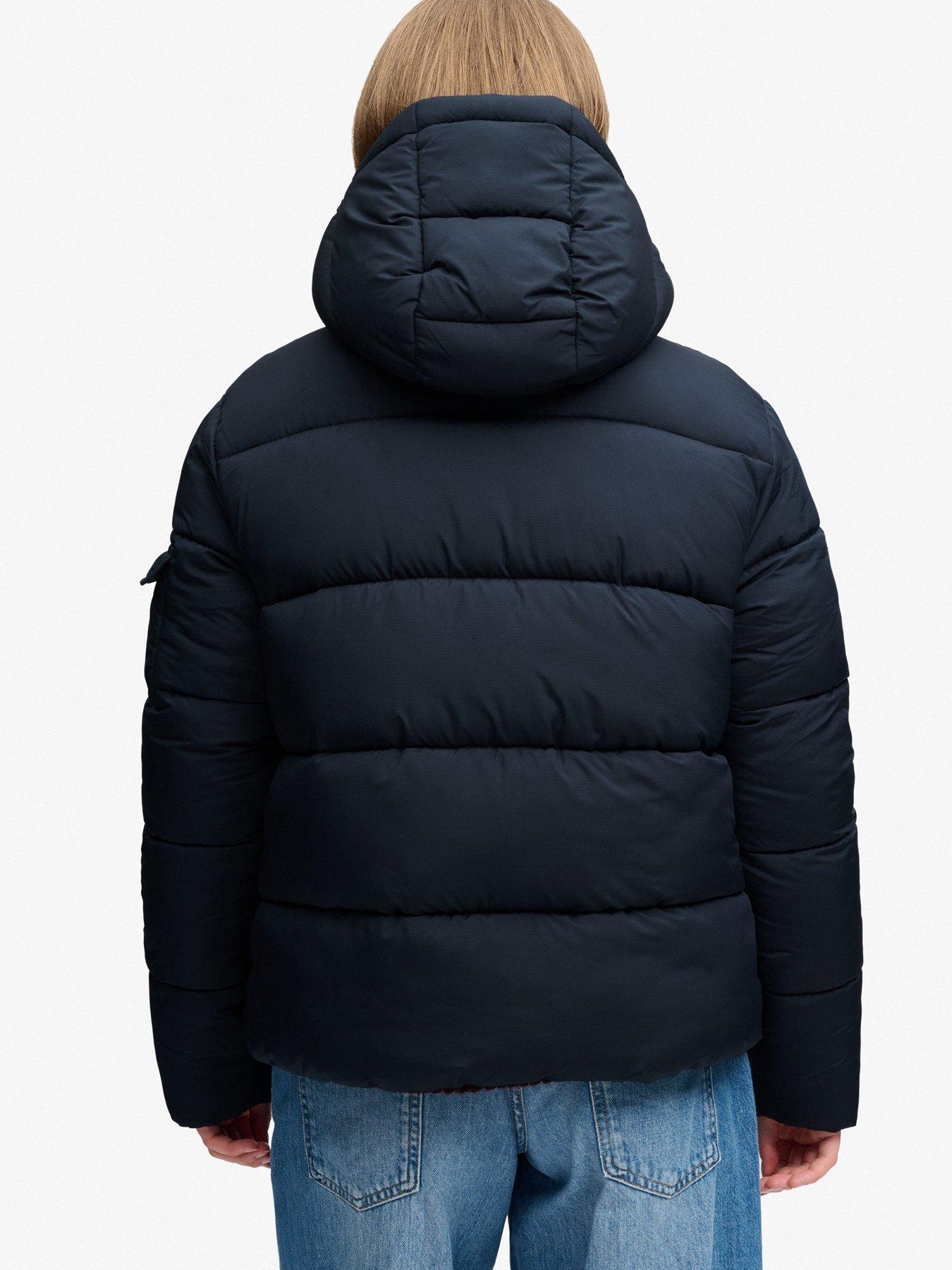 Image 2 of 7 of Superdry Superdry Premium Ripstop Puffer Jacket - Navy