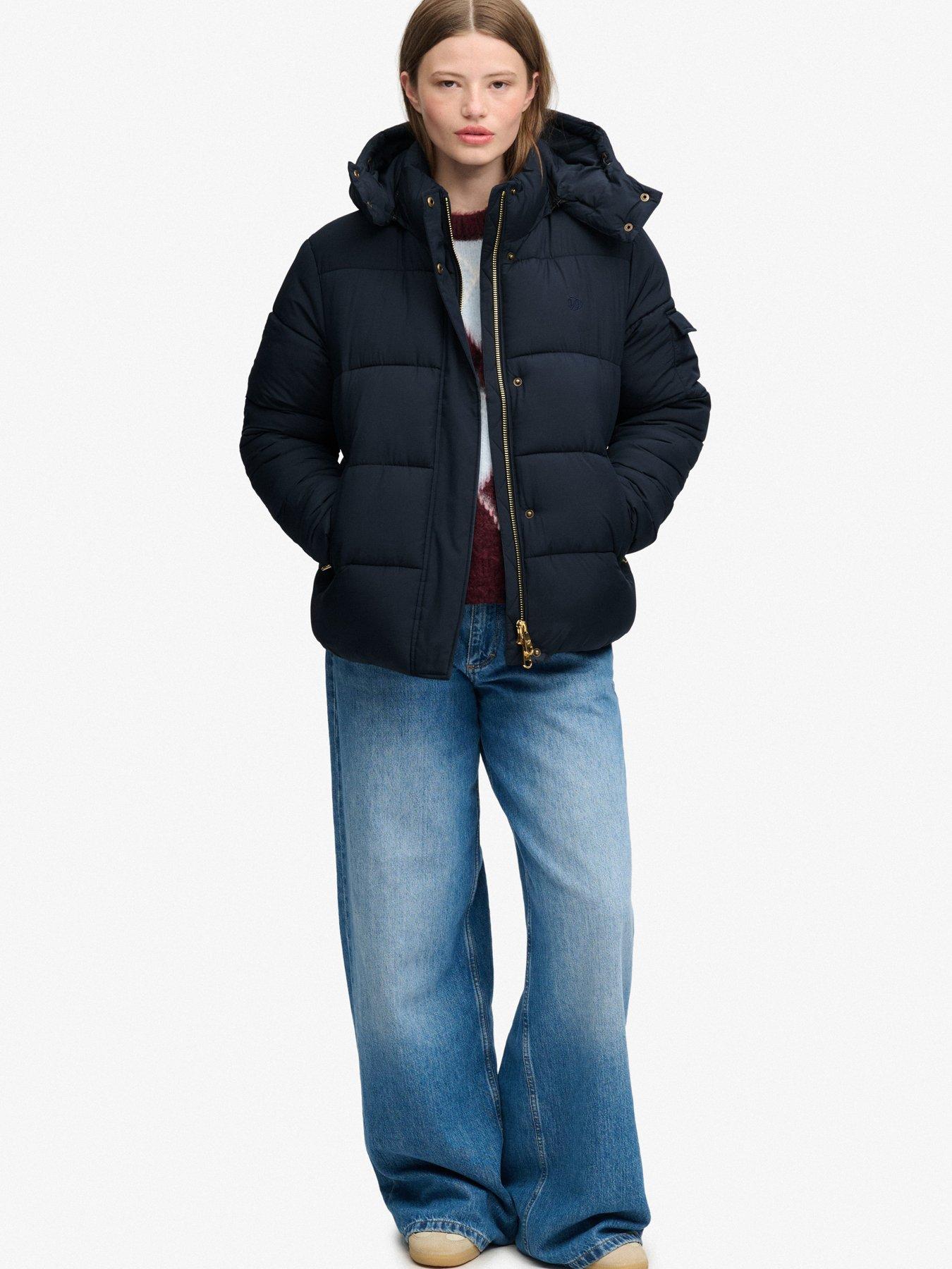 Image 3 of 7 of Superdry Superdry Premium Ripstop Puffer Jacket - Navy