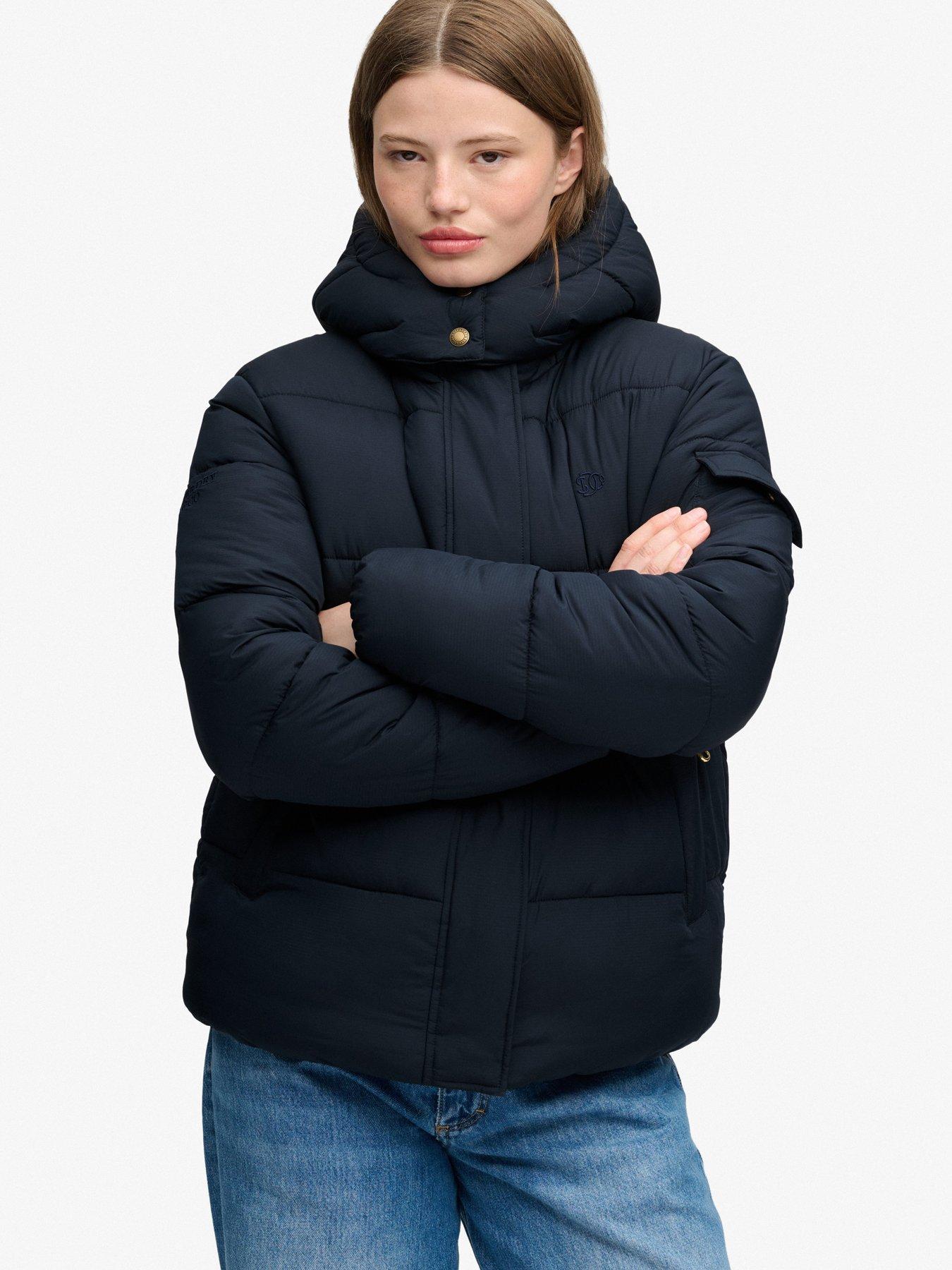 Image 5 of 7 of Superdry Superdry Premium Ripstop Puffer Jacket - Navy