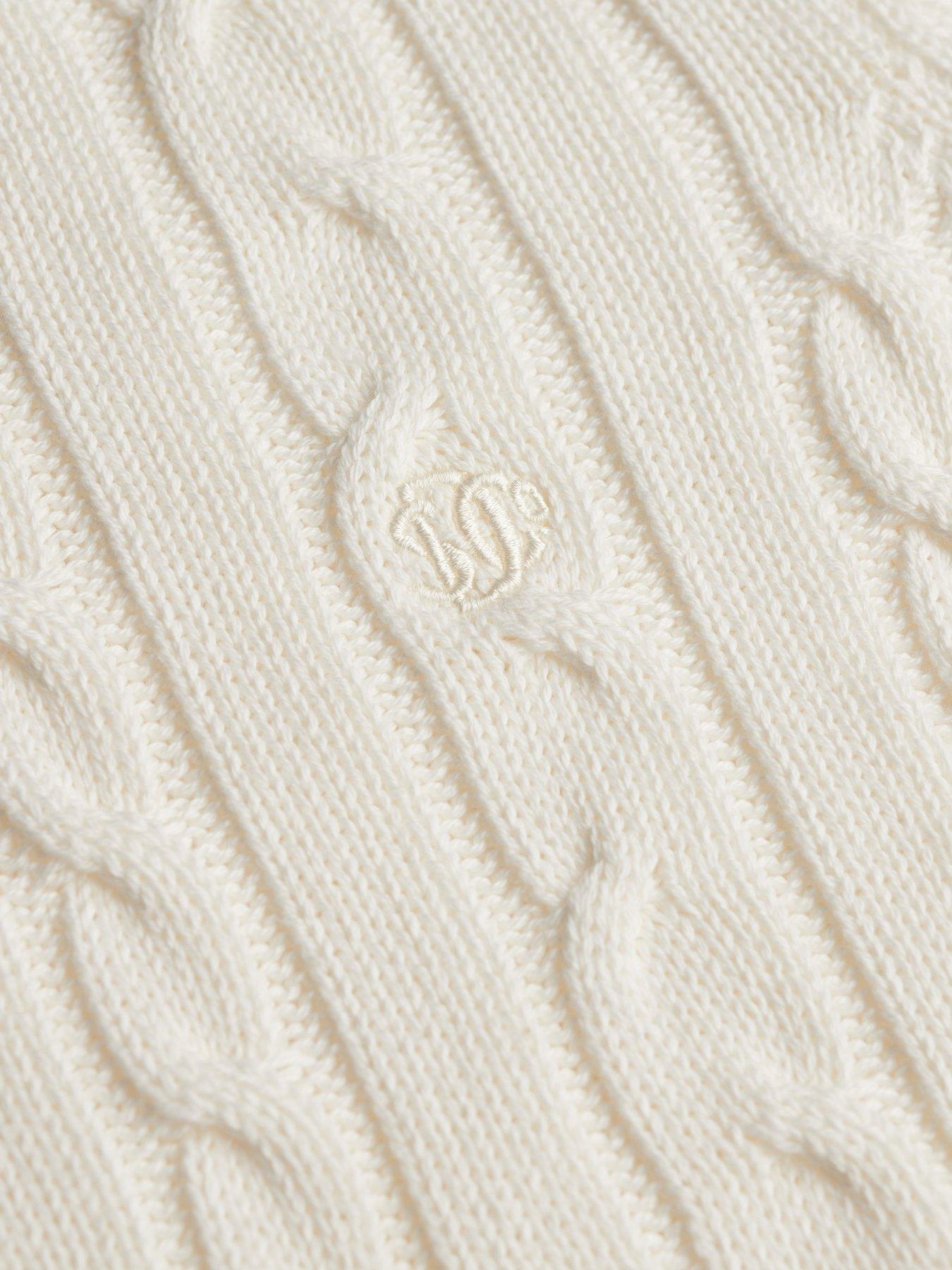 Image 5 of 6 of Superdry Superdry Essentials Sd&amp;co Cable Jumper - Off White
