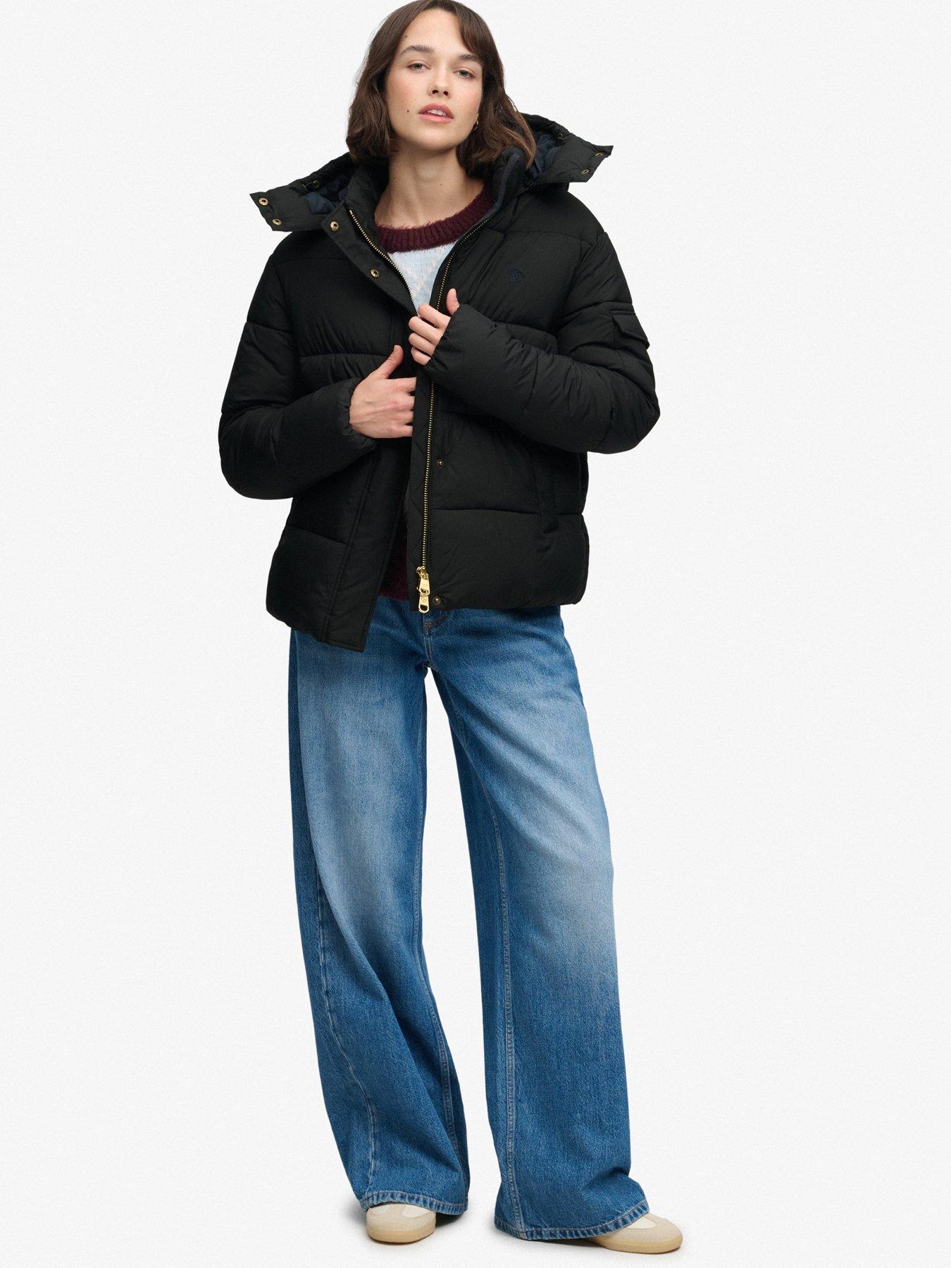 Image 3 of 6 of Superdry Superdry Premium Ripstop Puffer Jacket - Black