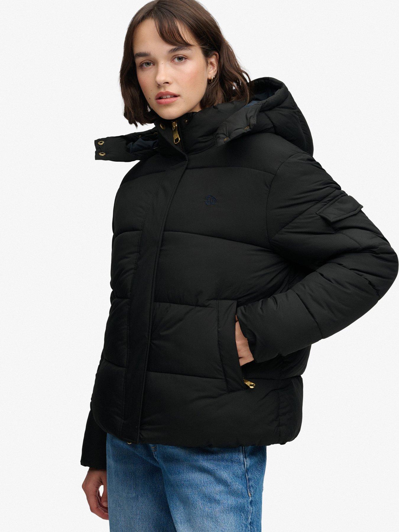 Image 4 of 6 of Superdry Superdry Premium Ripstop Puffer Jacket - Black