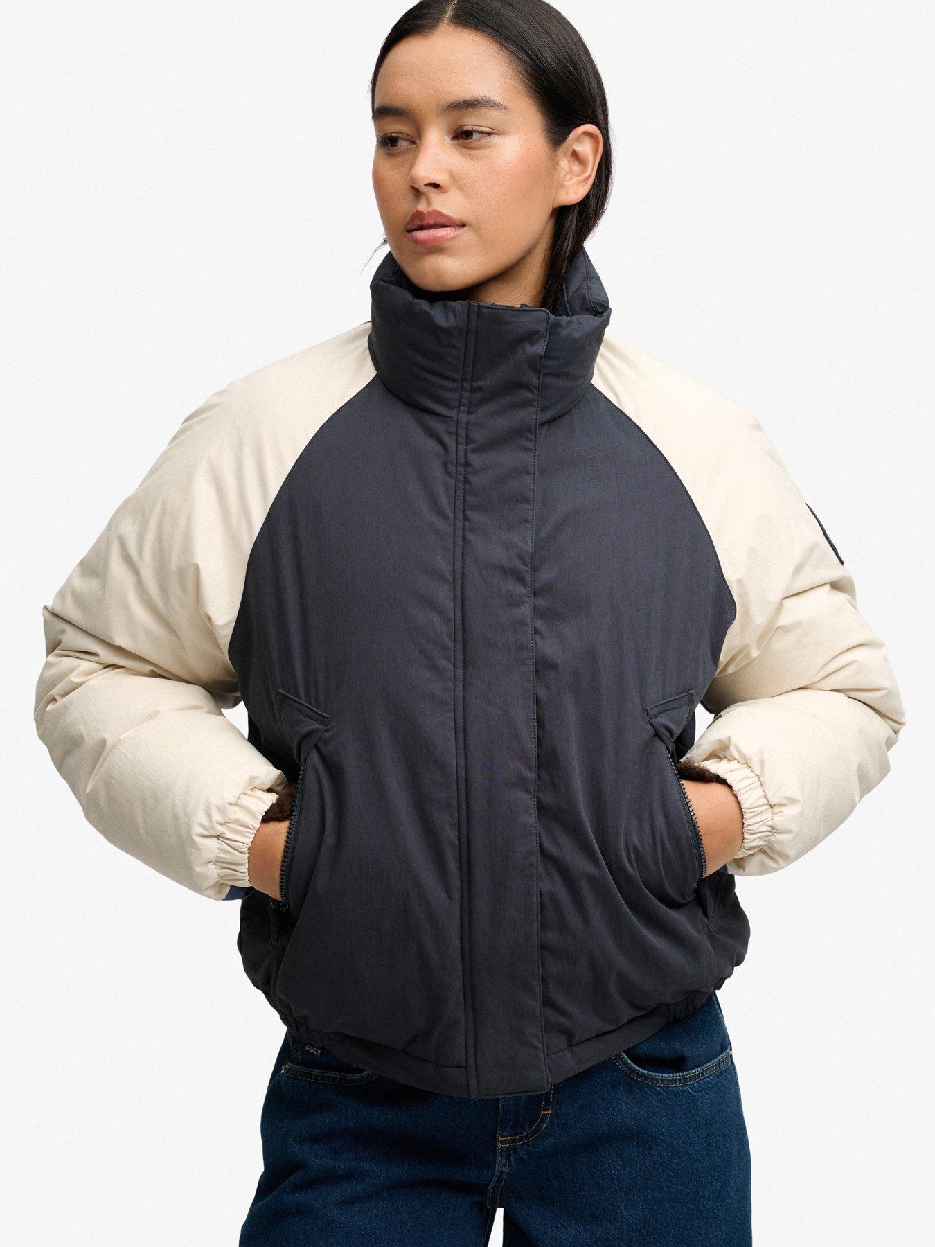 Image 1 of 7 of Superdry Superdry Cotton Padded Shell Jacket - Navy