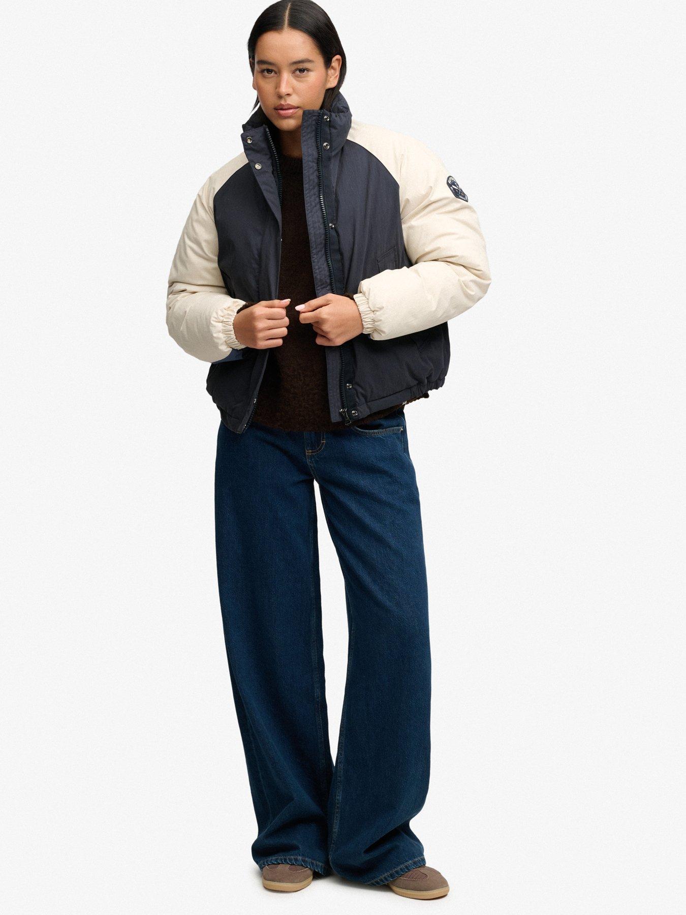 Image 3 of 7 of Superdry Superdry Cotton Padded Shell Jacket - Navy