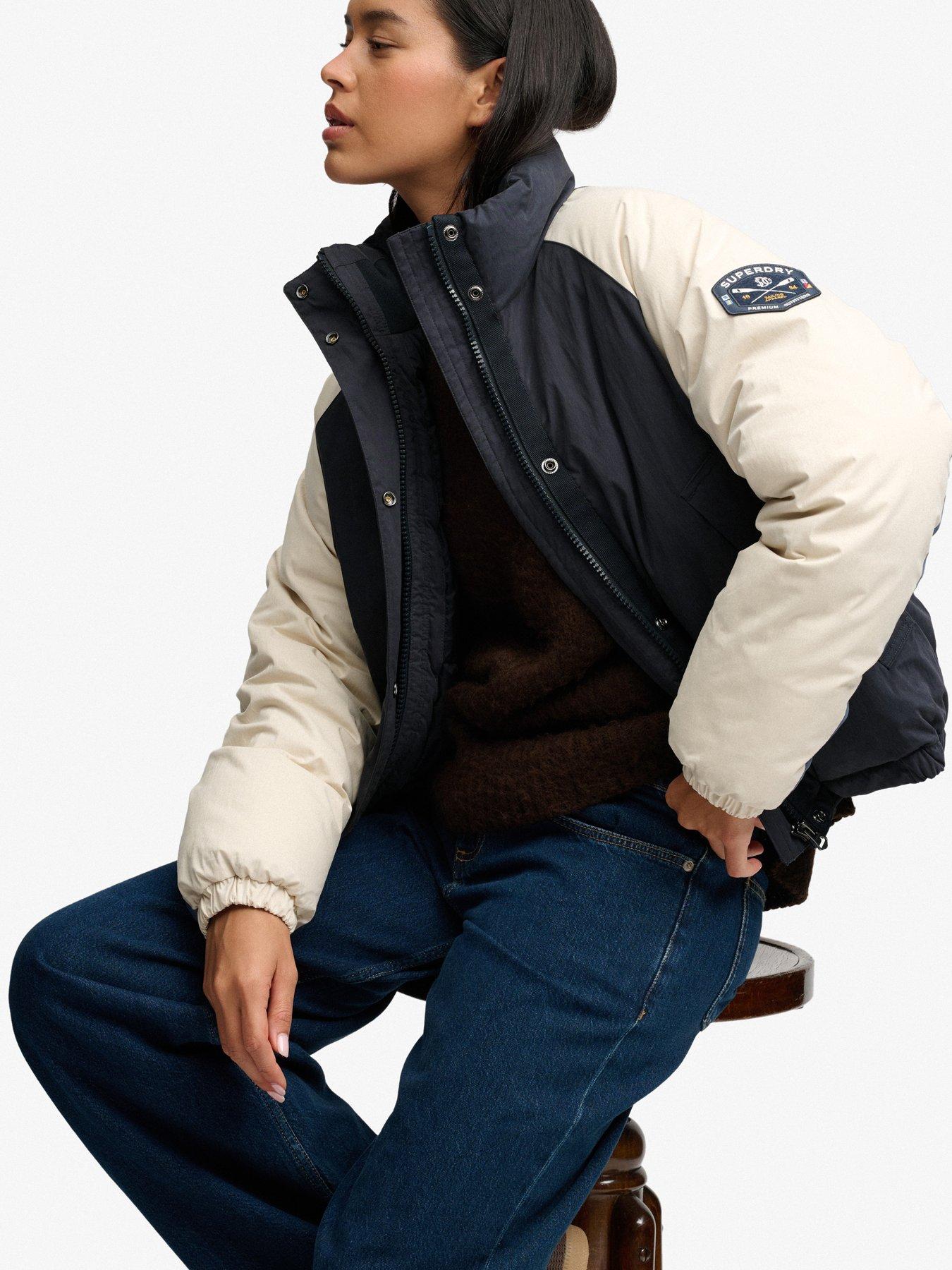 Image 4 of 7 of Superdry Superdry Cotton Padded Shell Jacket - Navy
