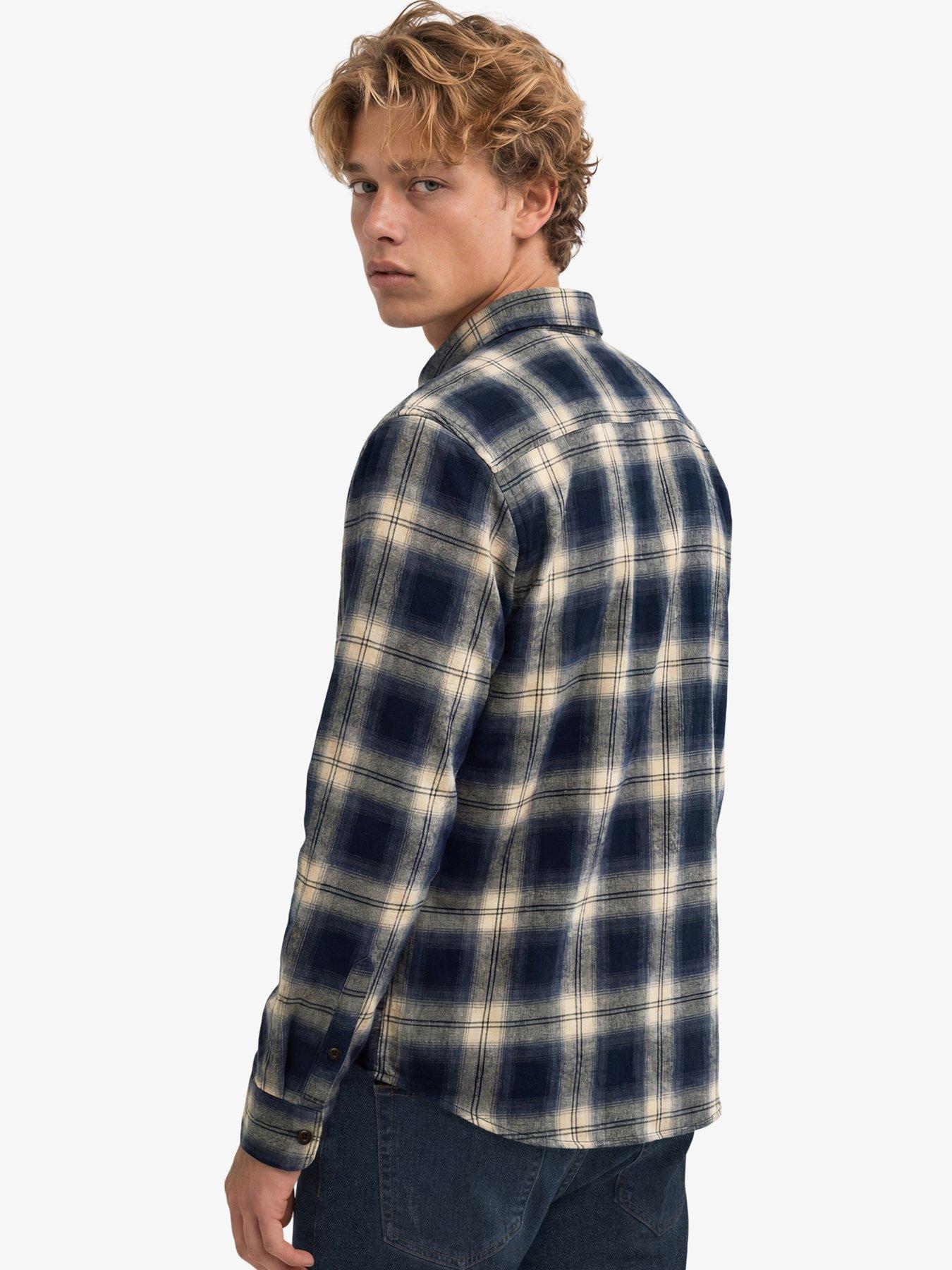 Image 2 of 5 of Superdry Long Sleeve Cotton Lumberjack Shirt - Navy