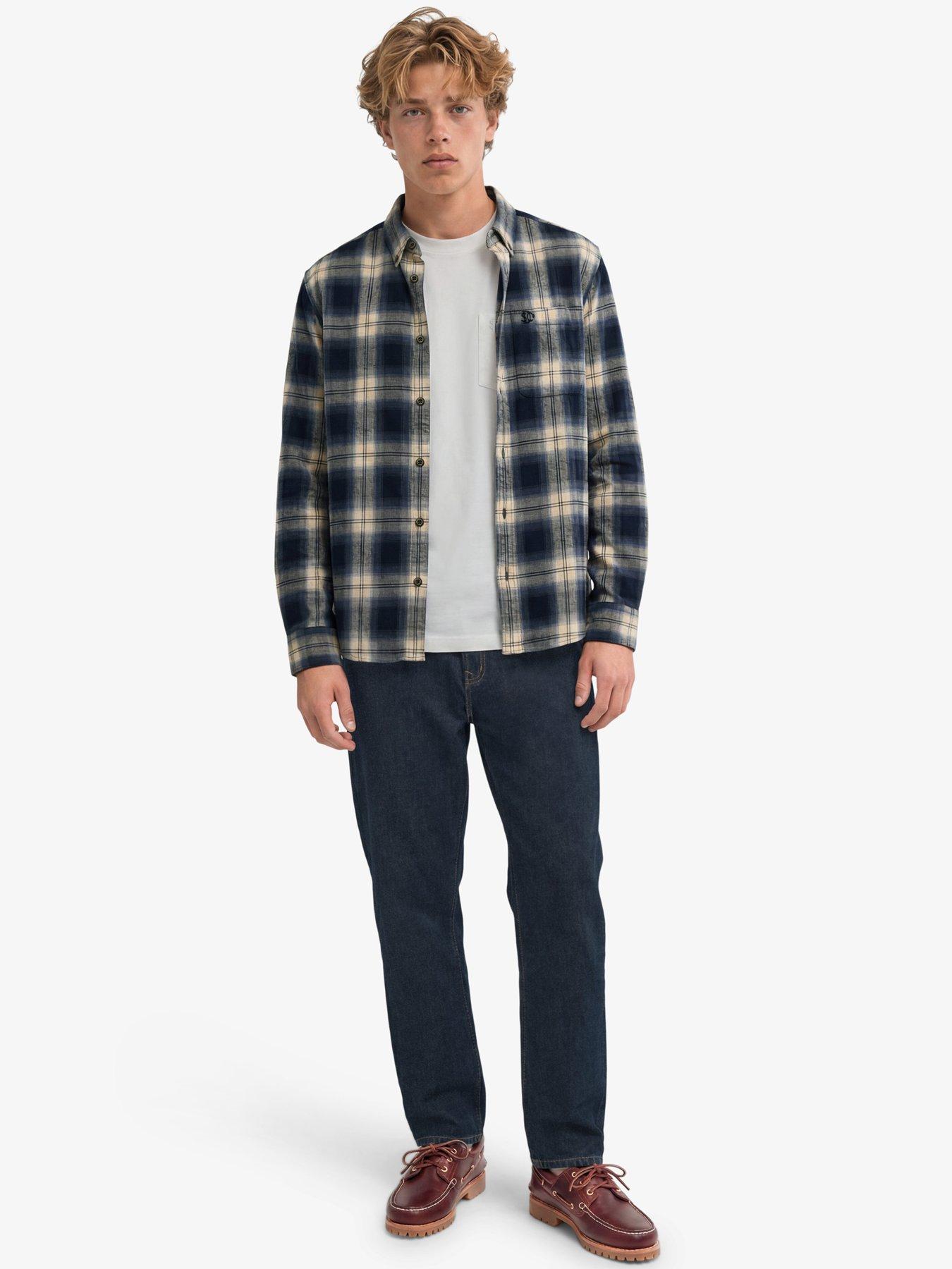 Image 3 of 5 of Superdry Long Sleeve Cotton Lumberjack Shirt - Navy