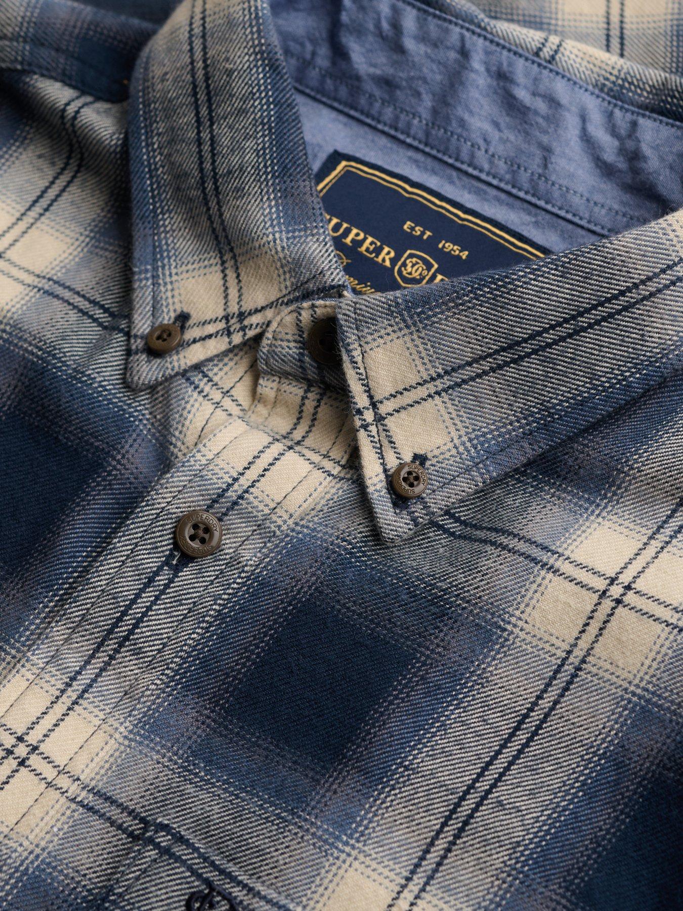 Image 5 of 5 of Superdry Long Sleeve Cotton Lumberjack Shirt - Navy
