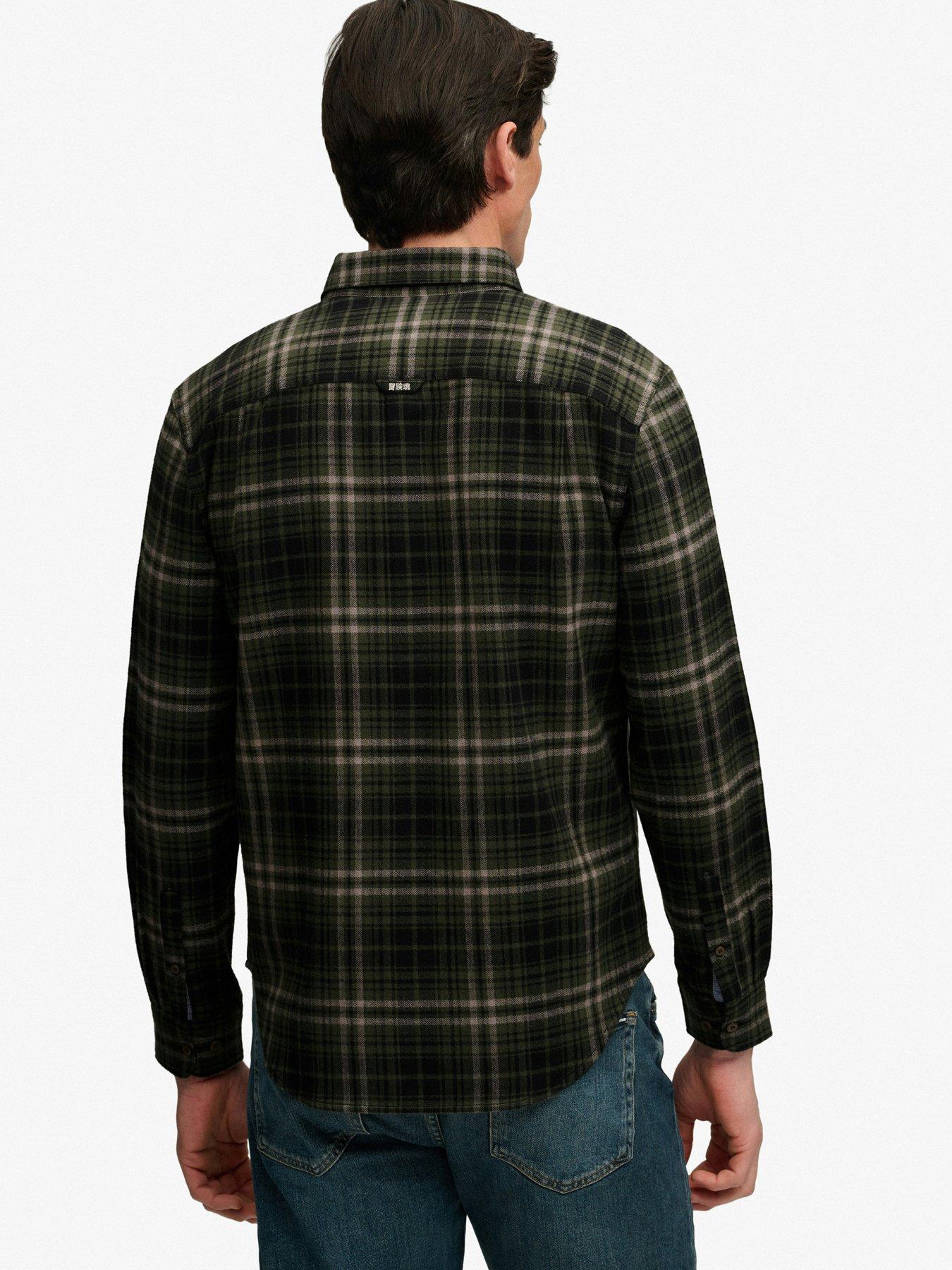Image 2 of 6 of Superdry Long Sleeve Cotton Lumberjack Shirt - Green