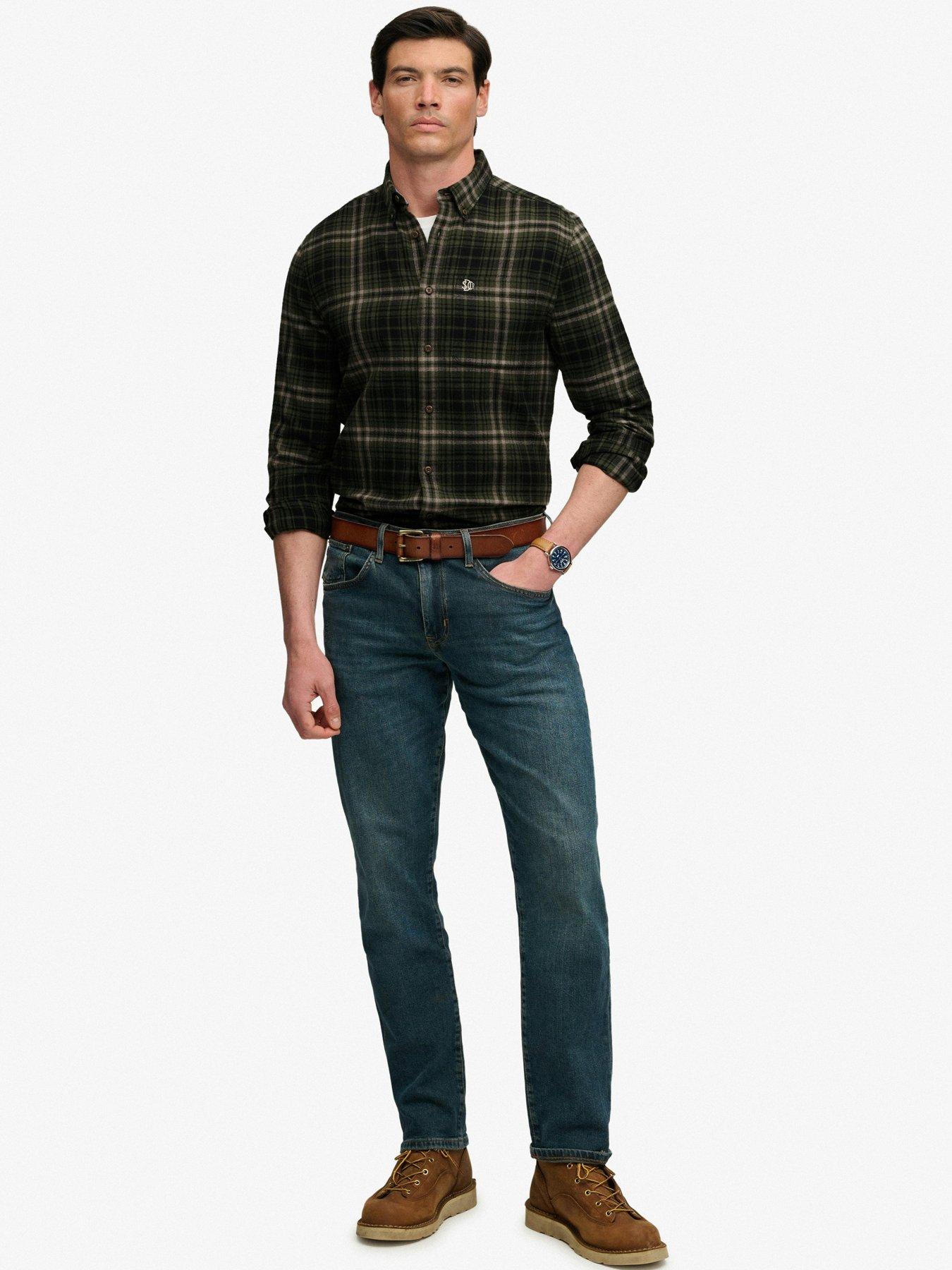 Image 3 of 6 of Superdry Long Sleeve Cotton Lumberjack Shirt - Green