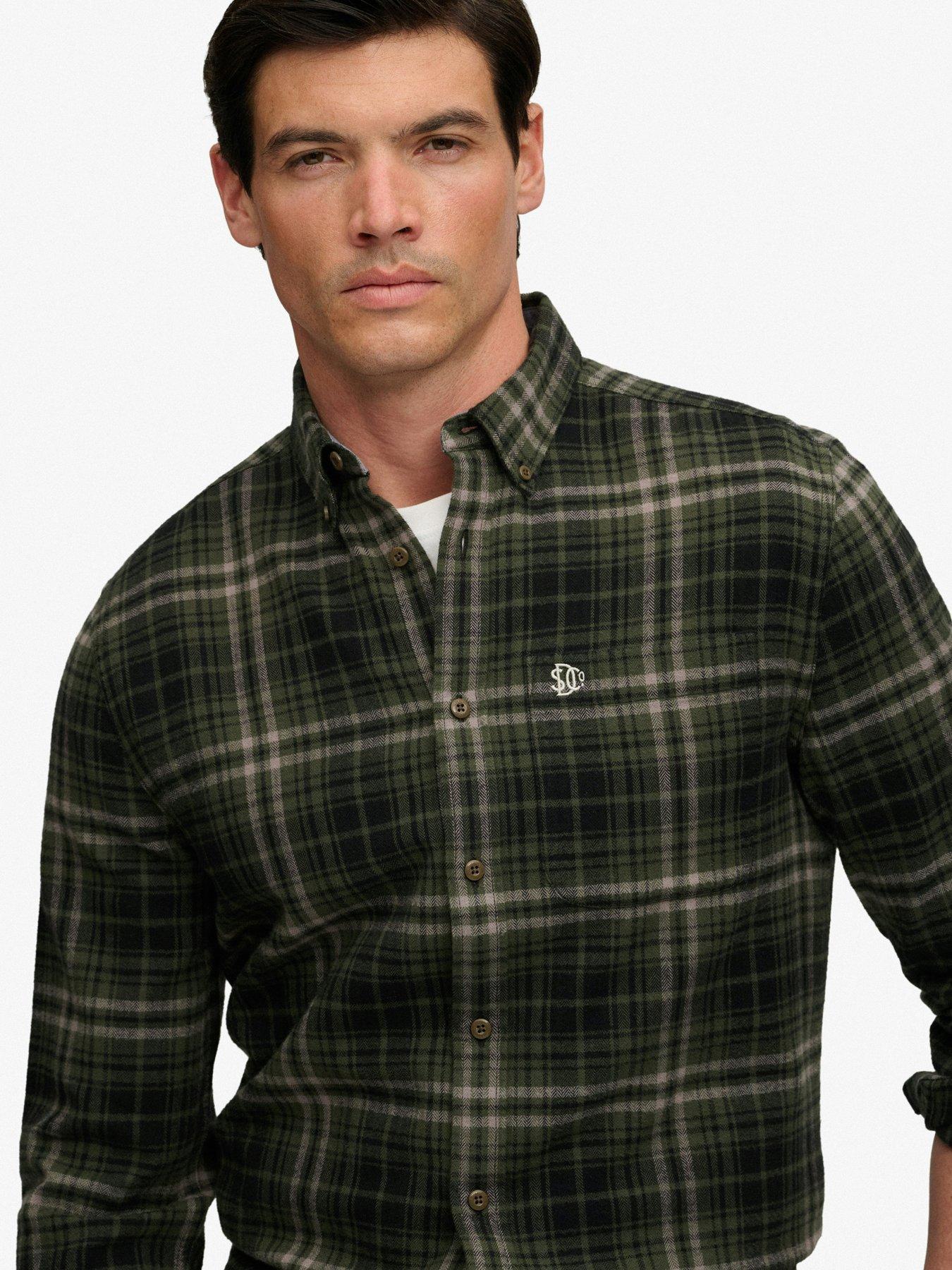 Image 5 of 6 of Superdry Long Sleeve Cotton Lumberjack Shirt - Green