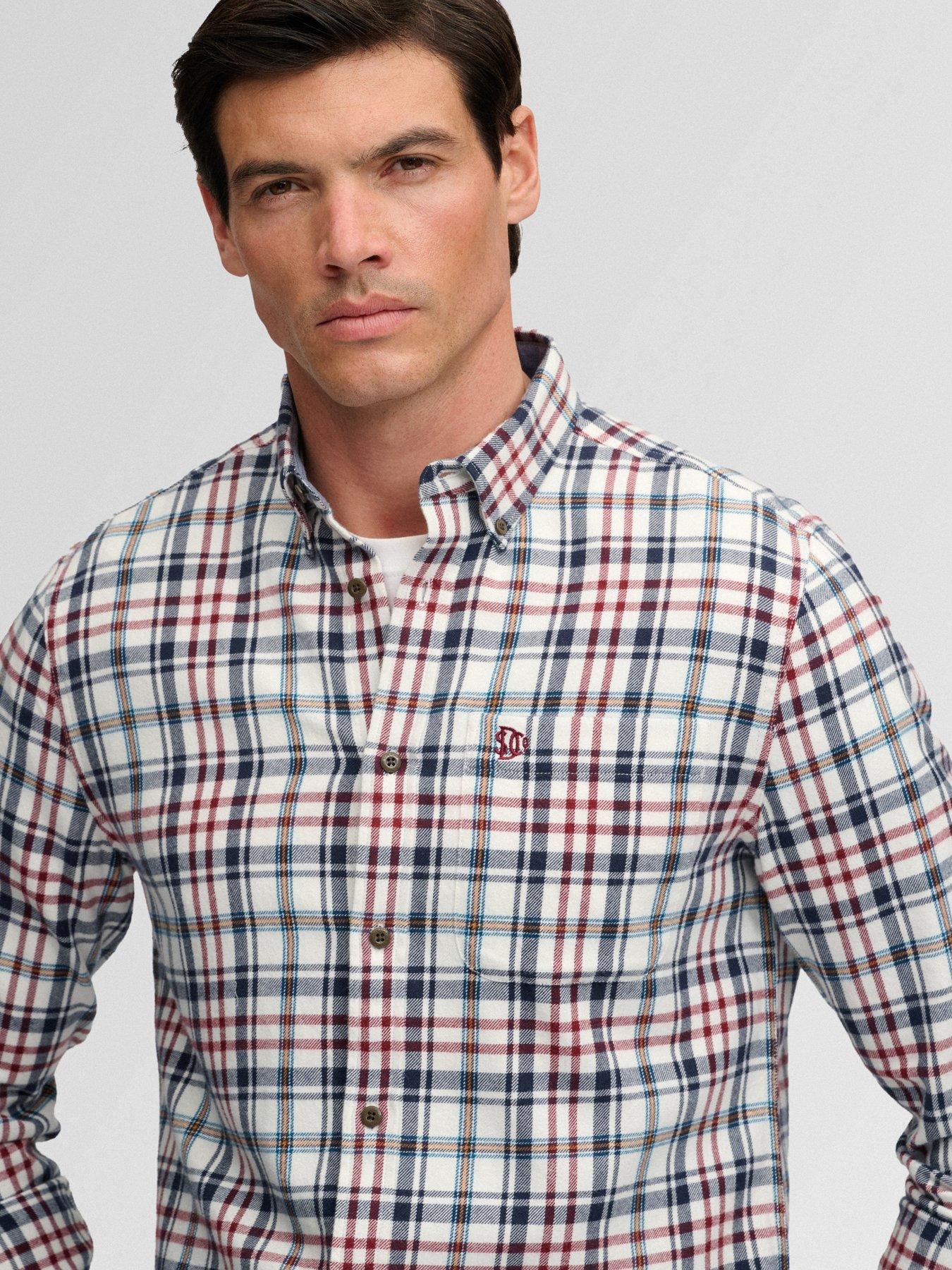 Image 5 of 7 of Superdry Long Sleeve Cotton Lumberjack Shirt - White