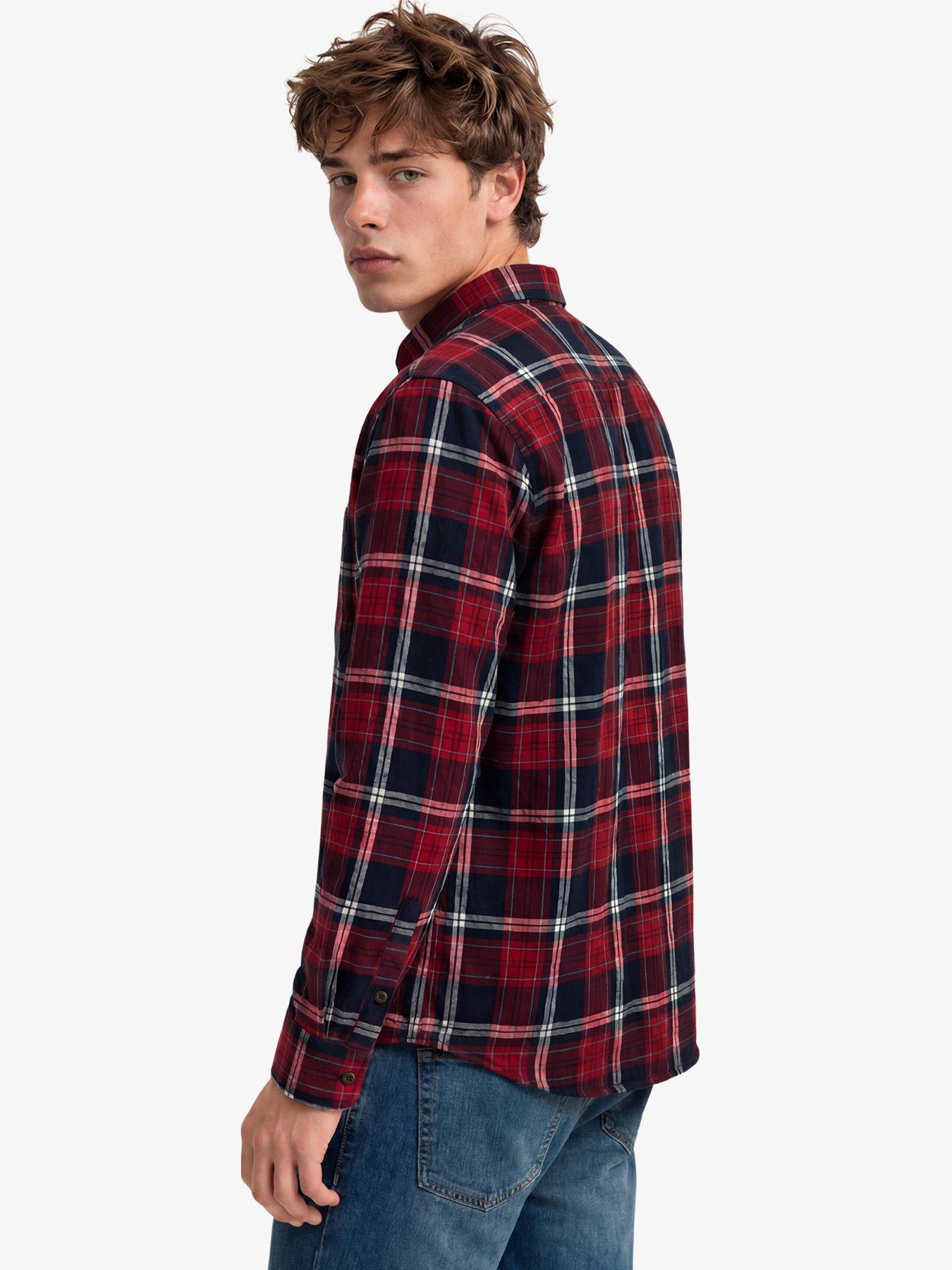 Image 2 of 6 of Superdry Long Sleeve Cotton Lumberjack Shirt - Navy