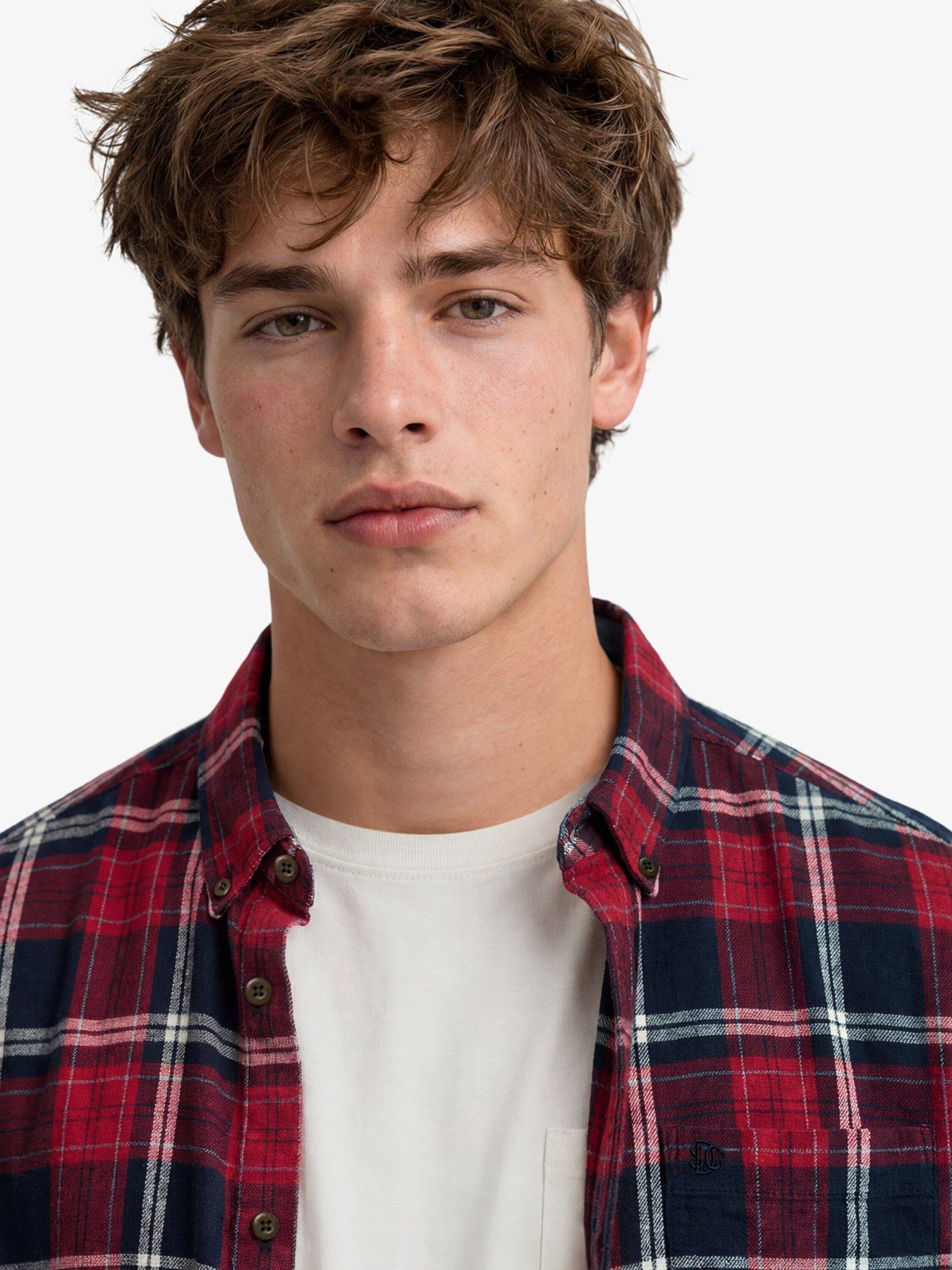 Image 5 of 6 of Superdry Long Sleeve Cotton Lumberjack Shirt - Navy