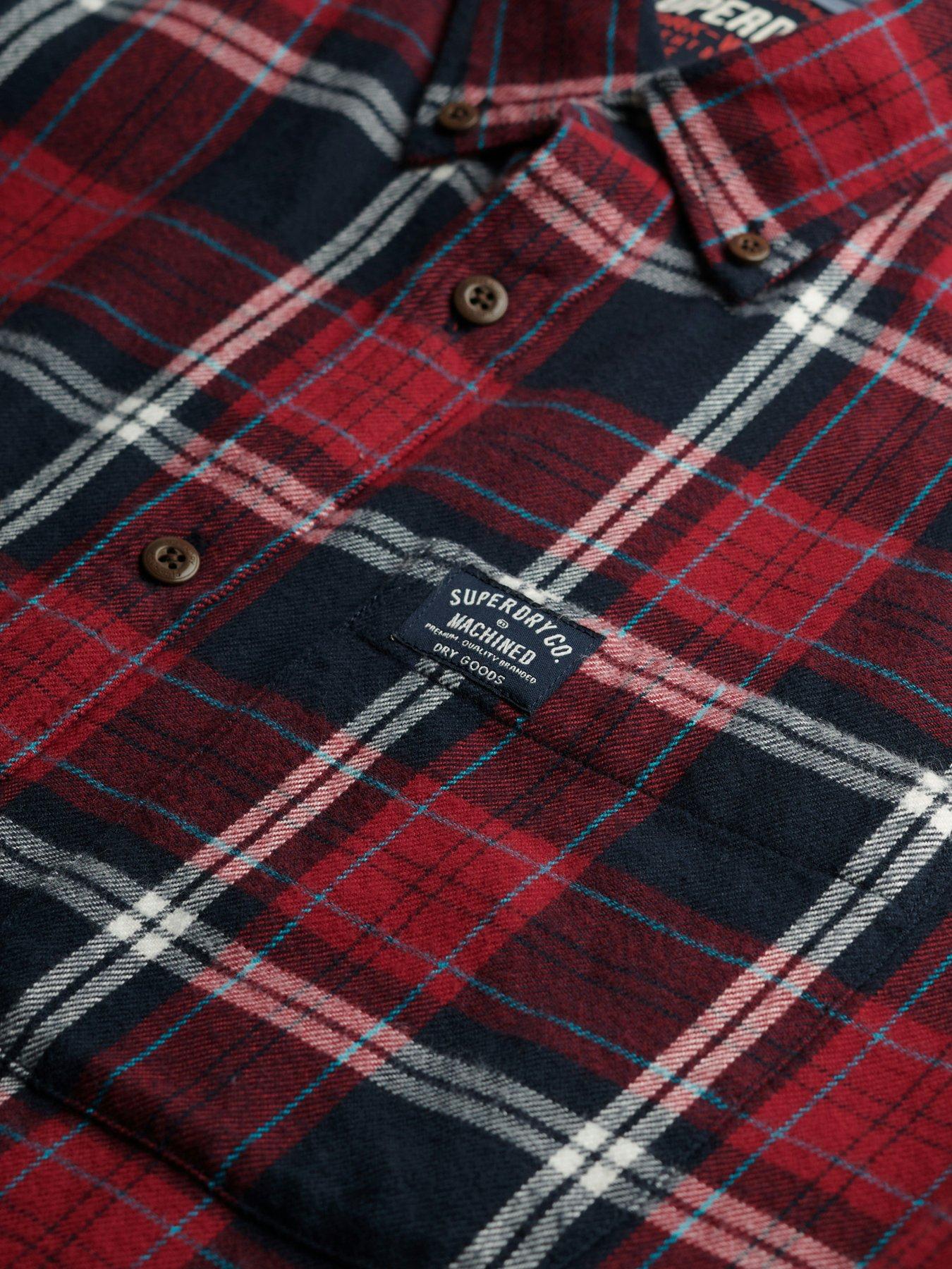 Image 6 of 6 of Superdry Long Sleeve Cotton Lumberjack Shirt - Navy