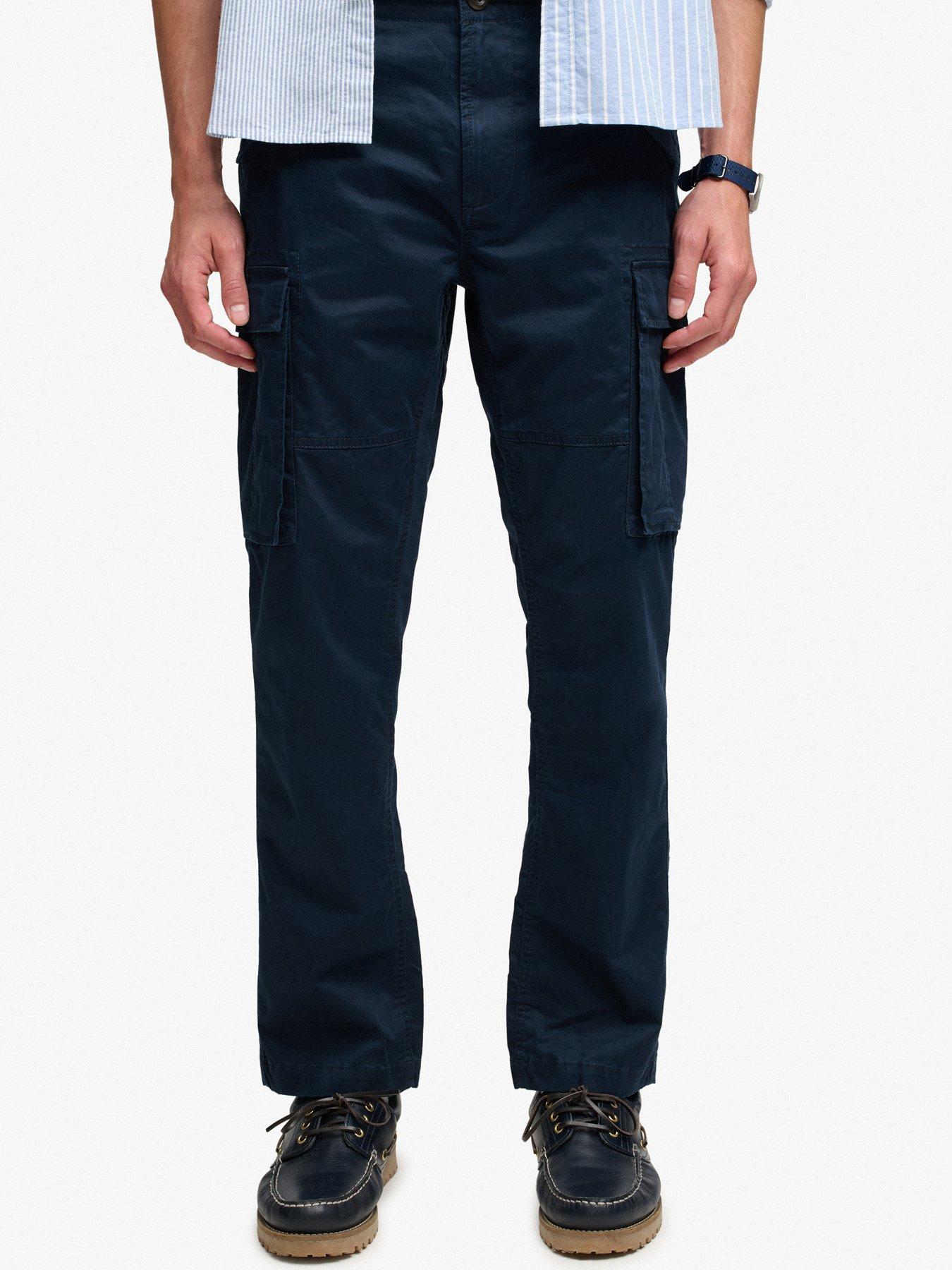 Image 1 of 6 of Superdry Mens Slim Taper Stretch Cargo Trousers - Navy