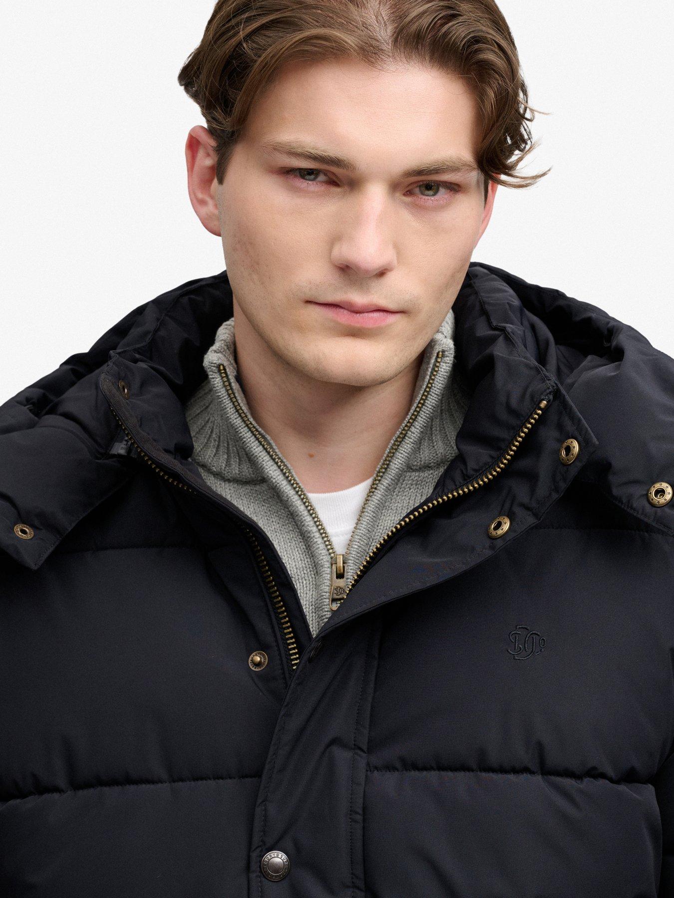 Image 6 of 7 of Superdry Mens Premium Hood Puffer Jacket - Black