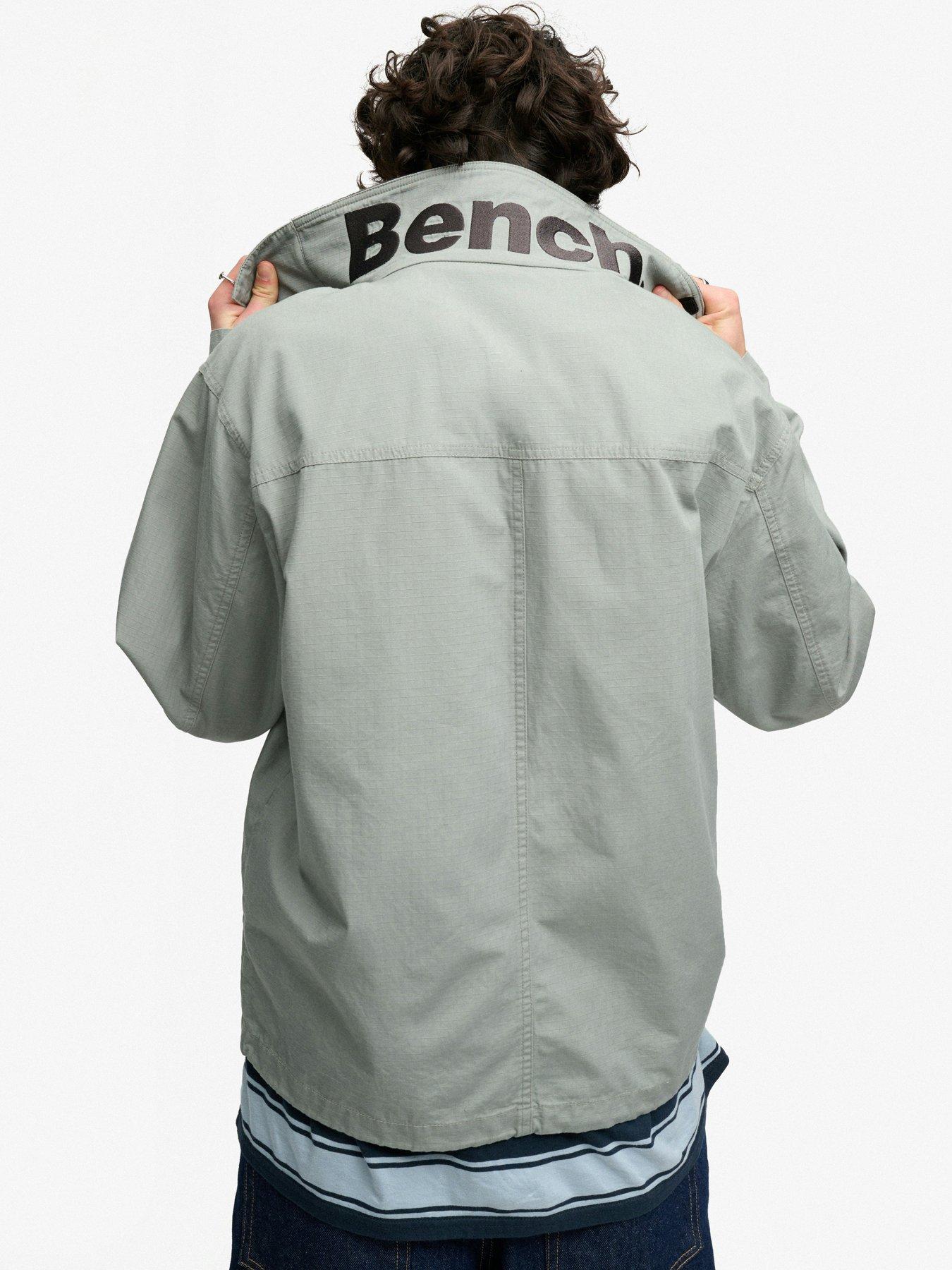 Image 2 of 6 of Superdry Mens High Neck Relaxed Fit Ripstop Jacket - Light Grey