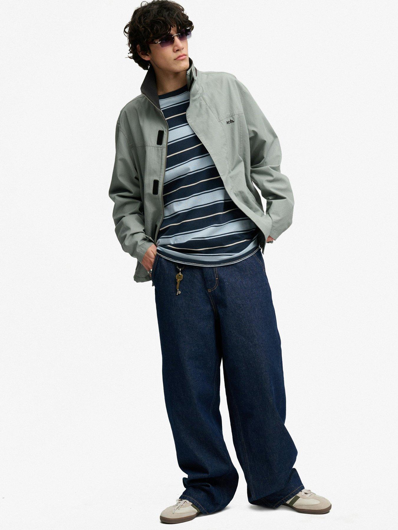 Image 3 of 6 of Superdry Mens High Neck Relaxed Fit Ripstop Jacket - Light Grey