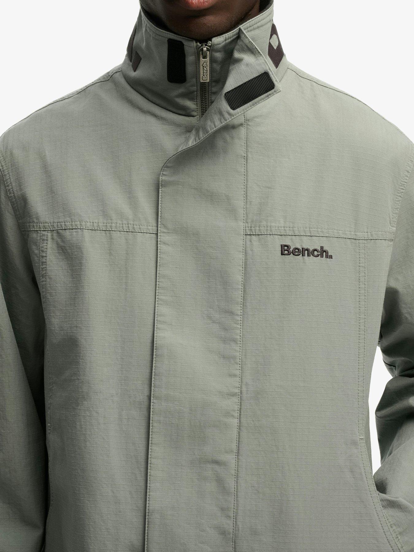 Image 4 of 6 of Superdry Mens High Neck Relaxed Fit Ripstop Jacket - Light Grey