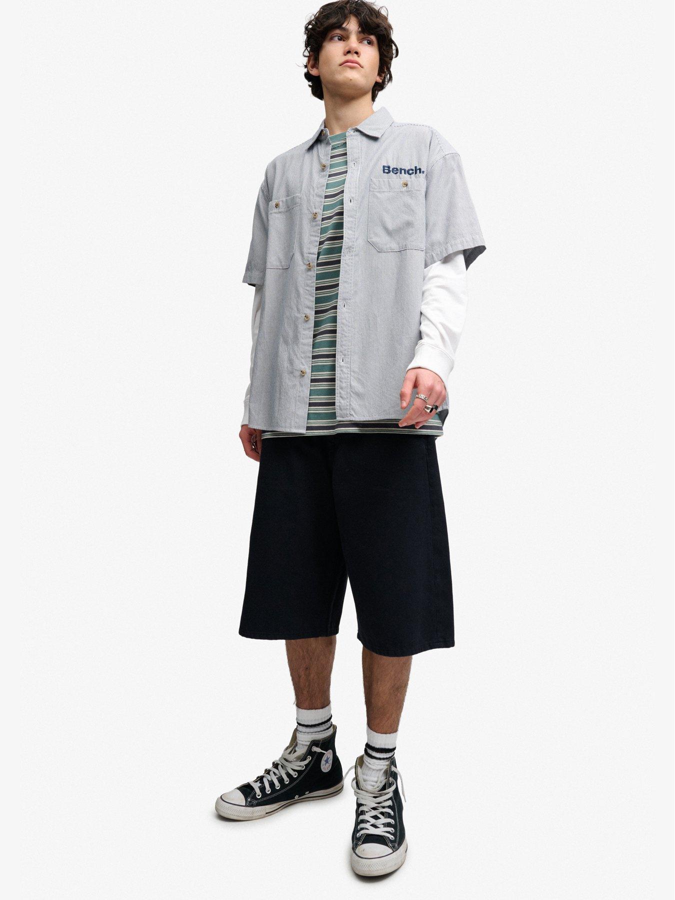 Image 3 of 5 of Superdry Mens Mechanic Boxy Button-Through Short Sleeve Shirt - Navy