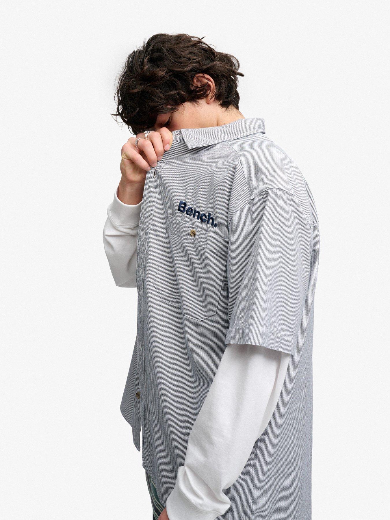 Image 4 of 5 of Superdry Mens Mechanic Boxy Button-Through Short Sleeve Shirt - Navy